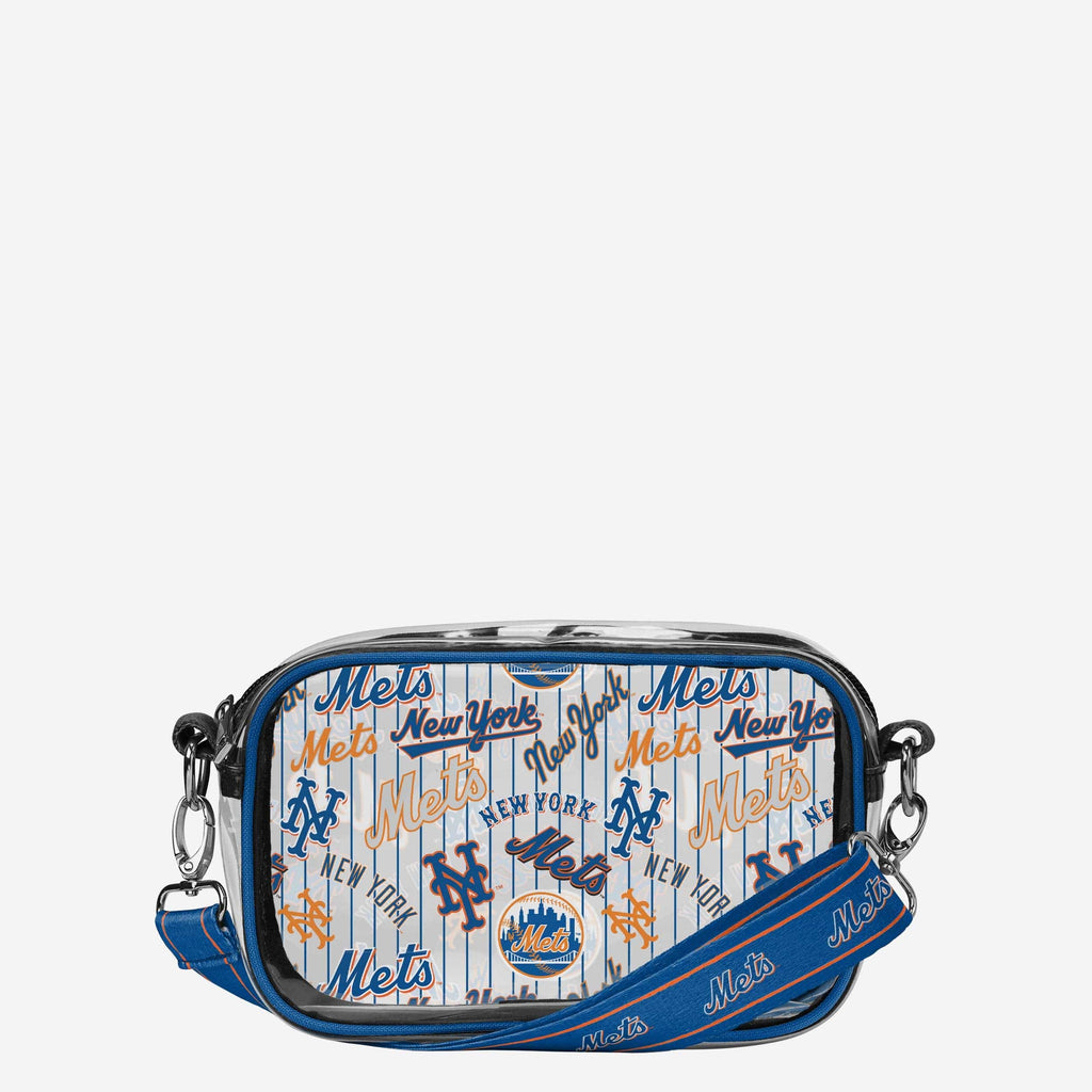 FOCO New York Mets Repeat Retro Print Clear Crossbody Bag 2