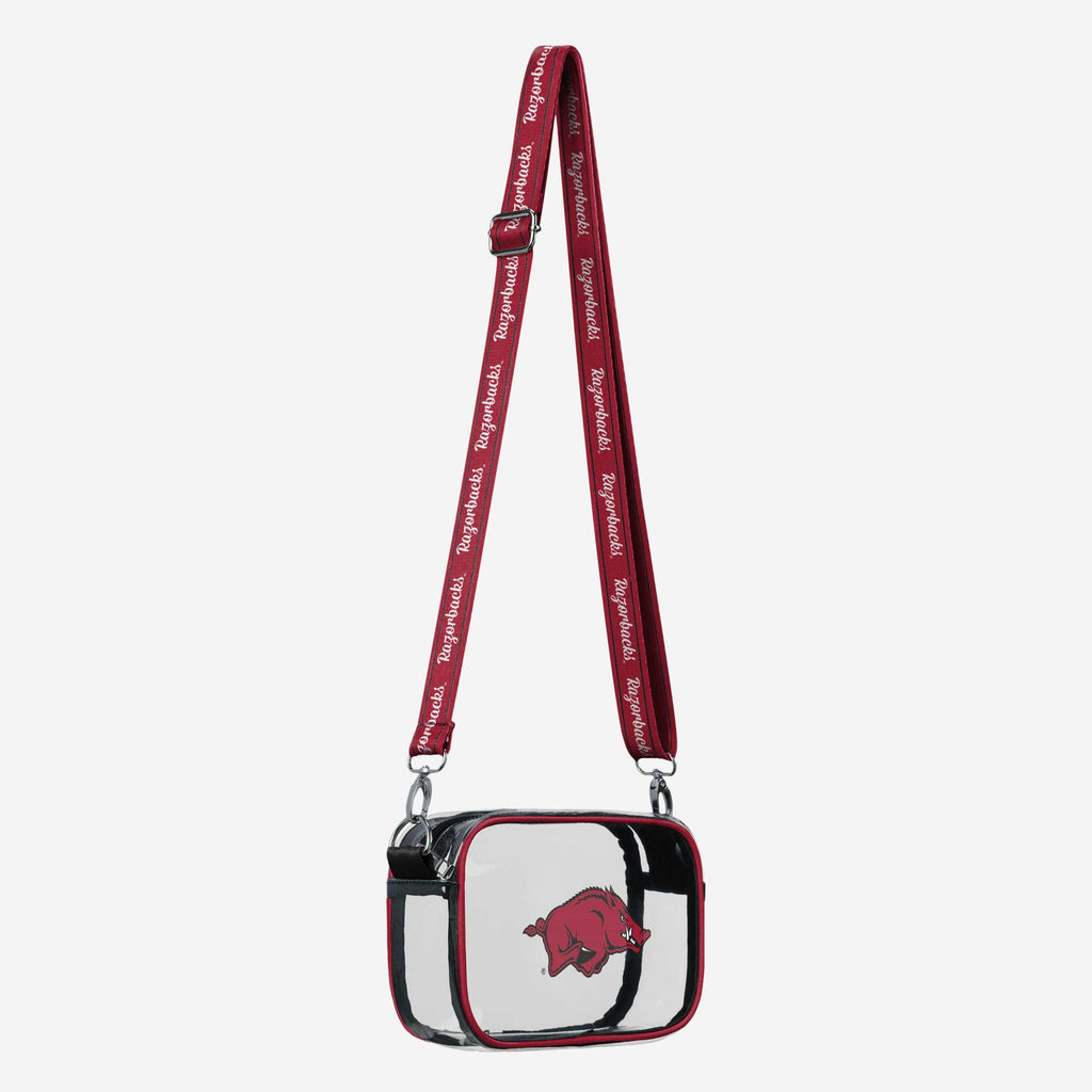 FOCO Arkansas Razorbacks Team Stripe Clear Crossbody Bag 3
