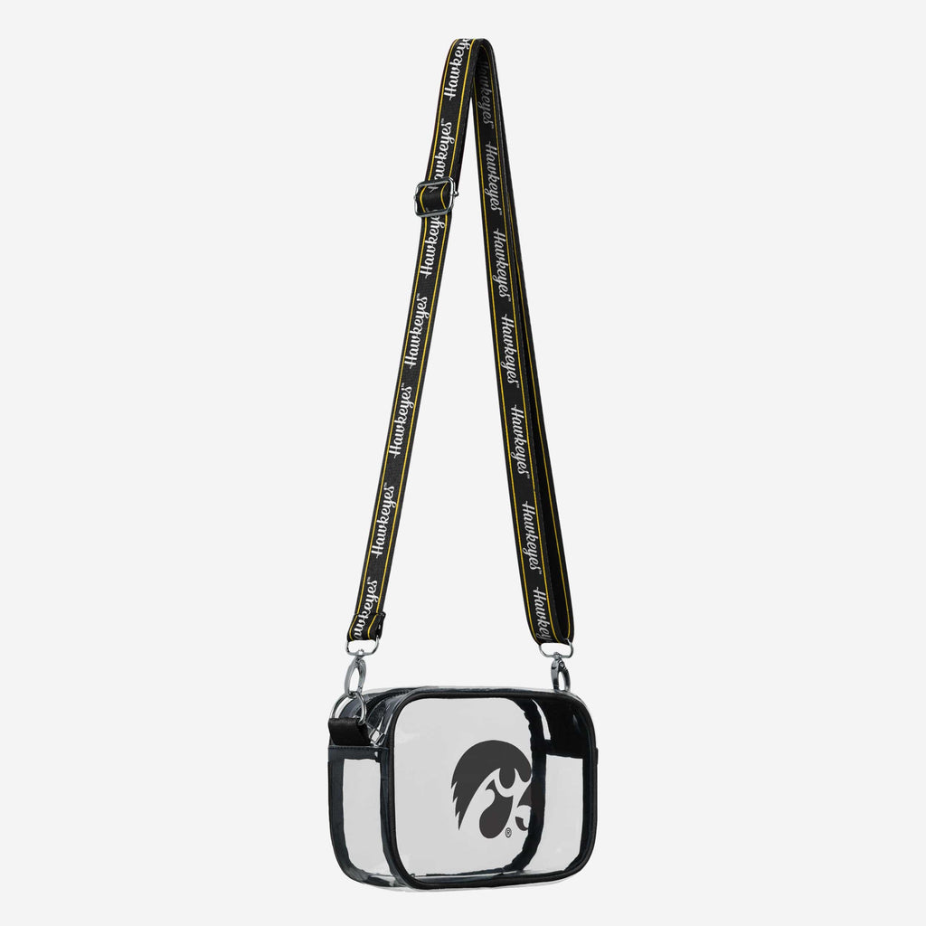 Iowa Hawkeyes Team Stripe Clear Crossbody Bag FOCO