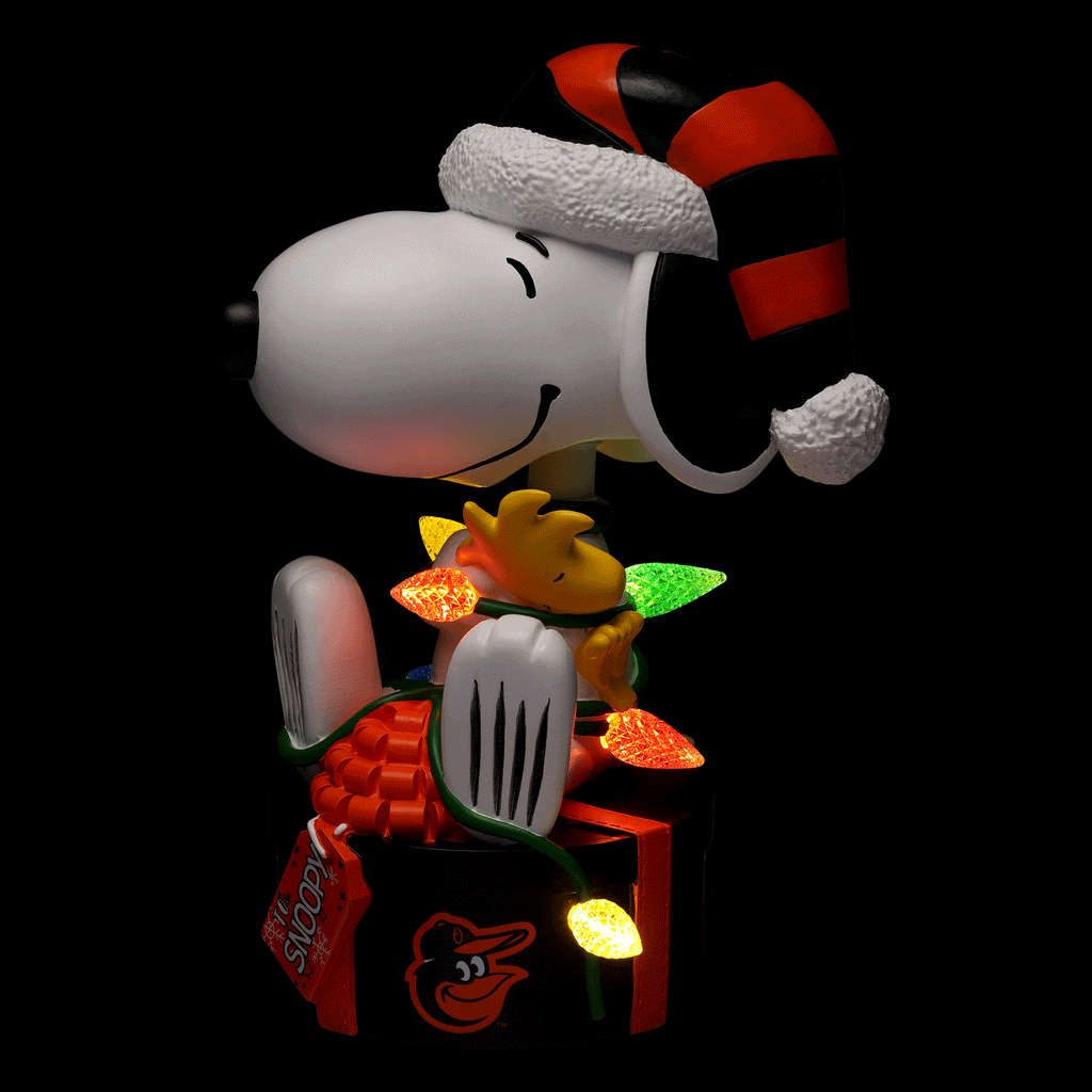 Baltimore Orioles Snoopy & Woodstock Peanuts Christmas Light Up