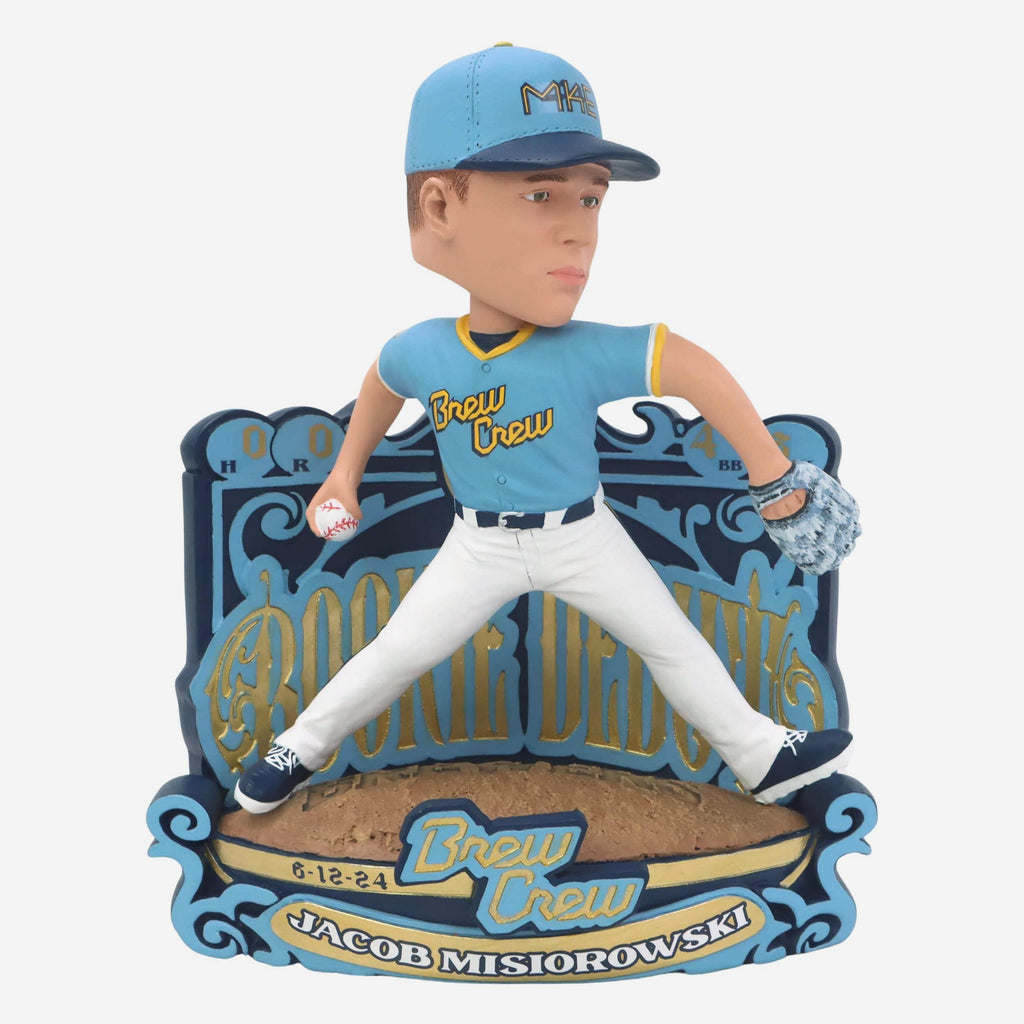 Jacob Misiorowski ボブルヘッド Jacob Misiorowski Milwaukee Brewers Major League Debut Bobblehead FOCO