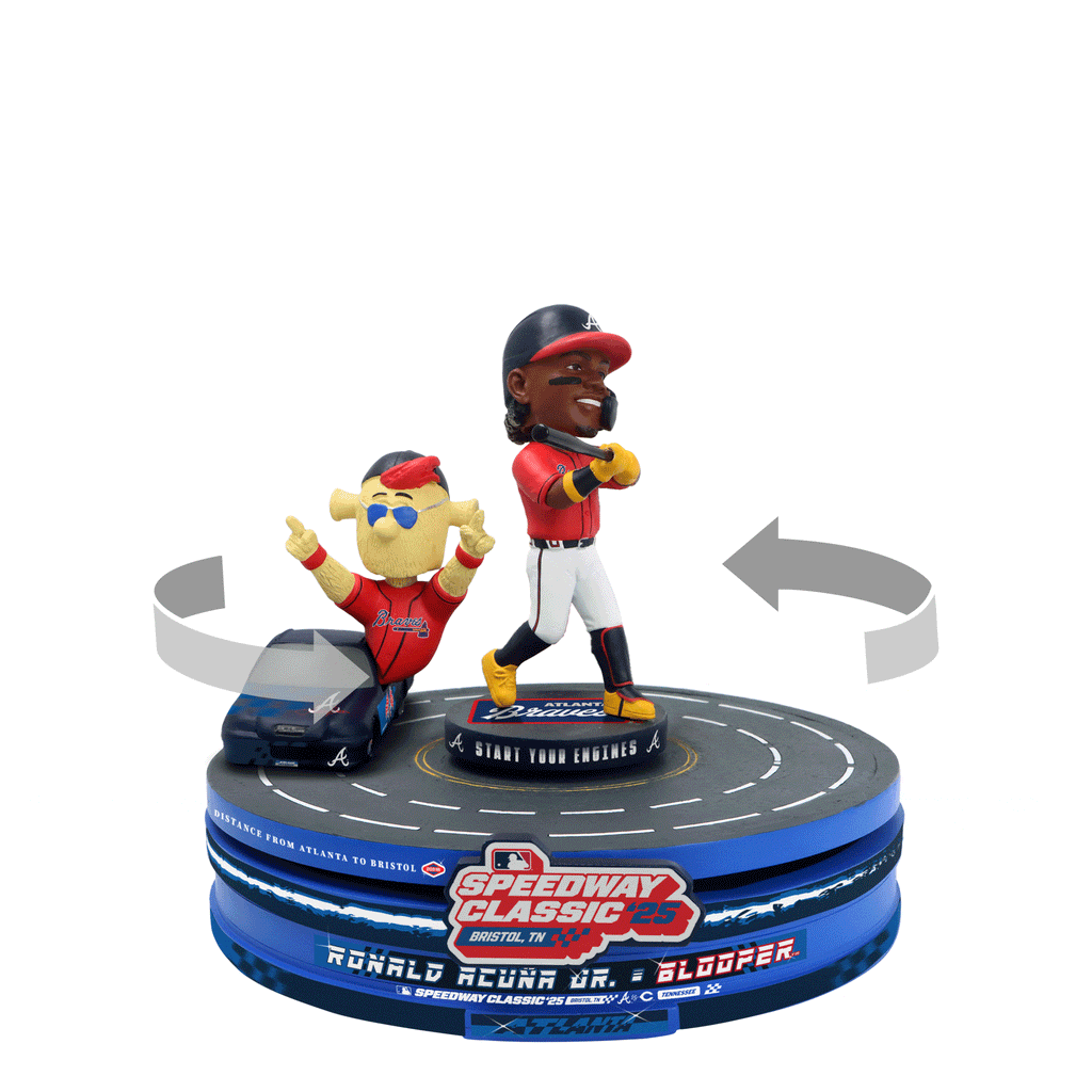 Ronald Acuna Jr & Blooper Atlanta Braves 2025 MLB Speedway Classic