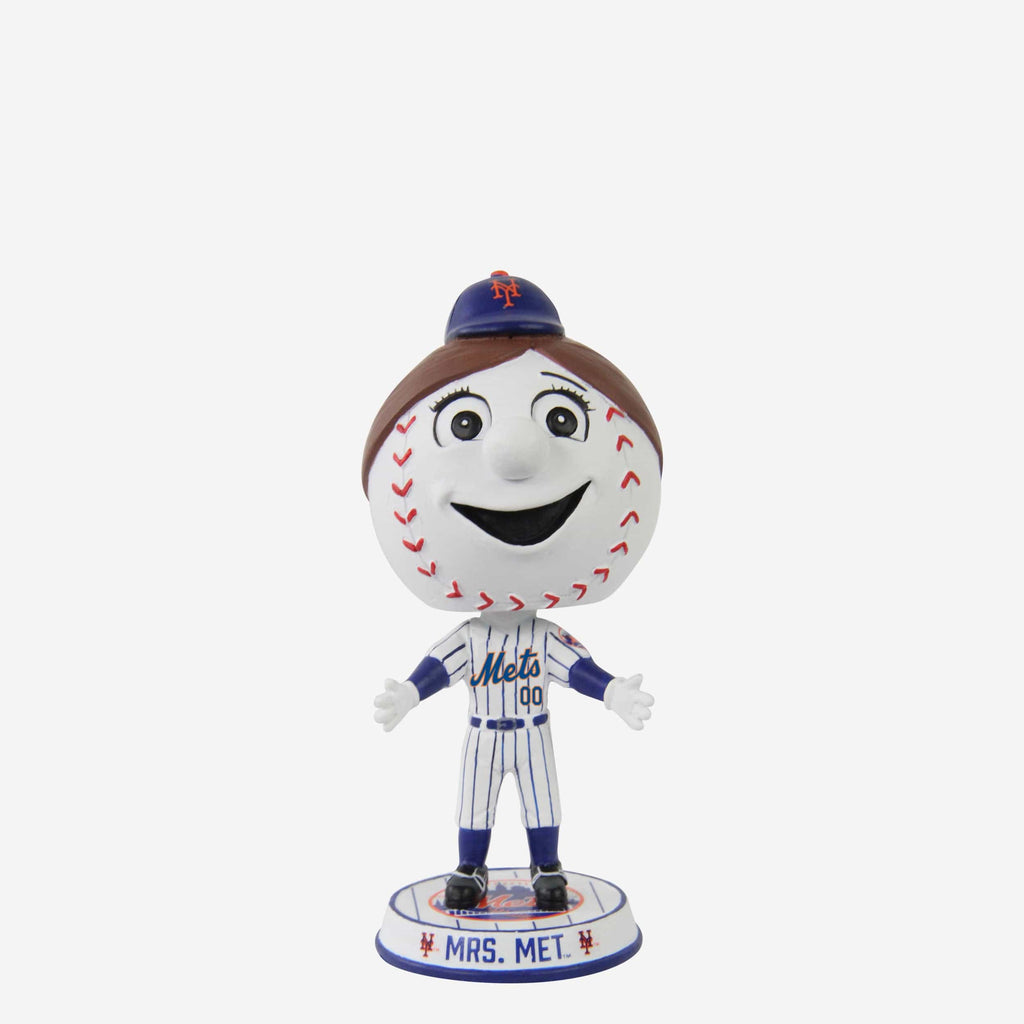 ミニバット　置物　ニューヨークメッツ Mrs Met New York Mets Mascot Mini Bighead Bobblehead FOCO