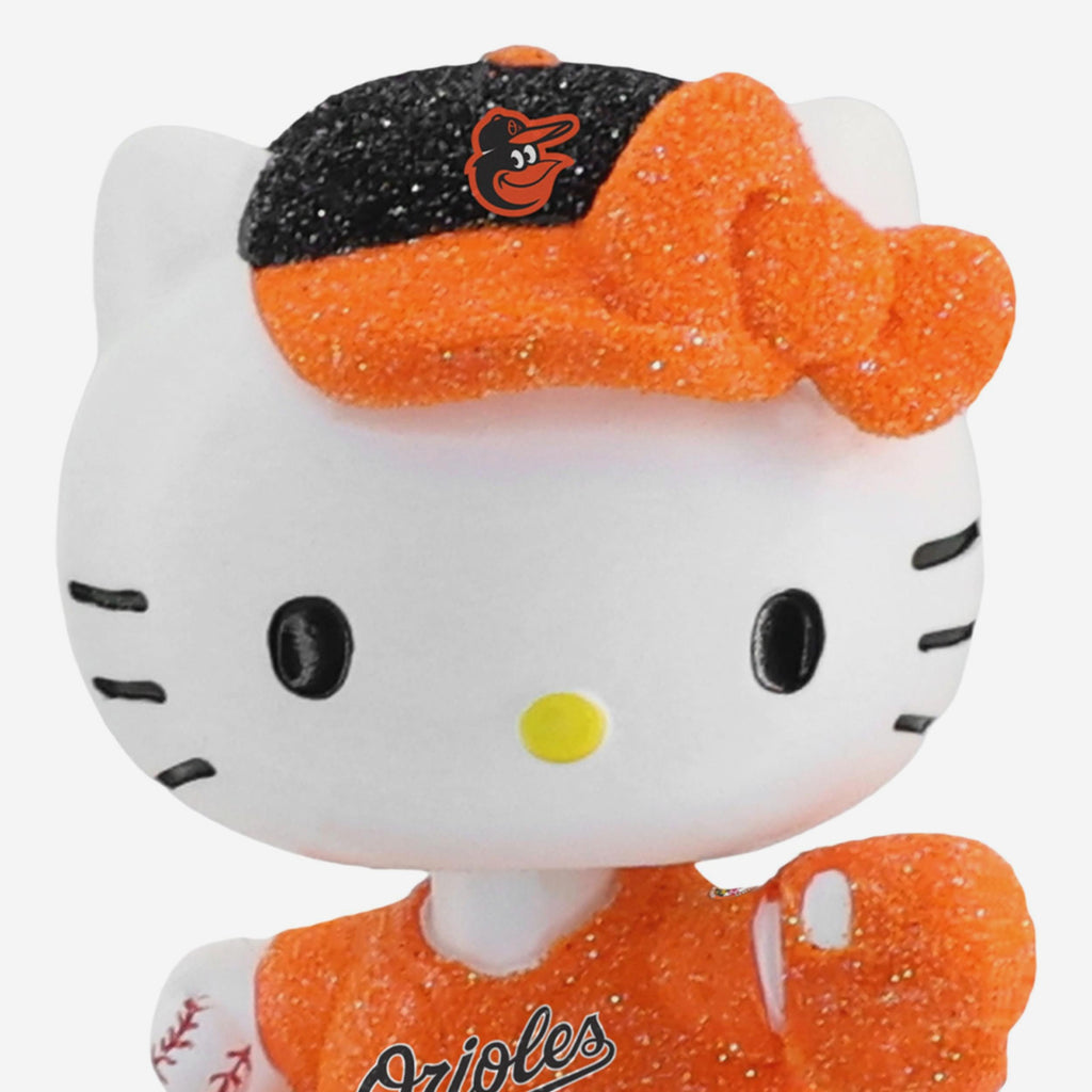 Baltimore Orioles Hello Kitty® Glitter Mini Bobblehead FOCO