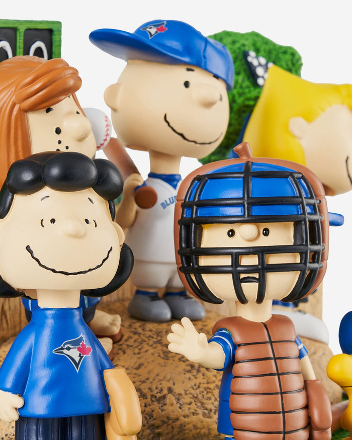 Toronto Blue Jays Peanuts Gang Baseball Field Mini Bobblehead Scene FOCO - FOCO.com