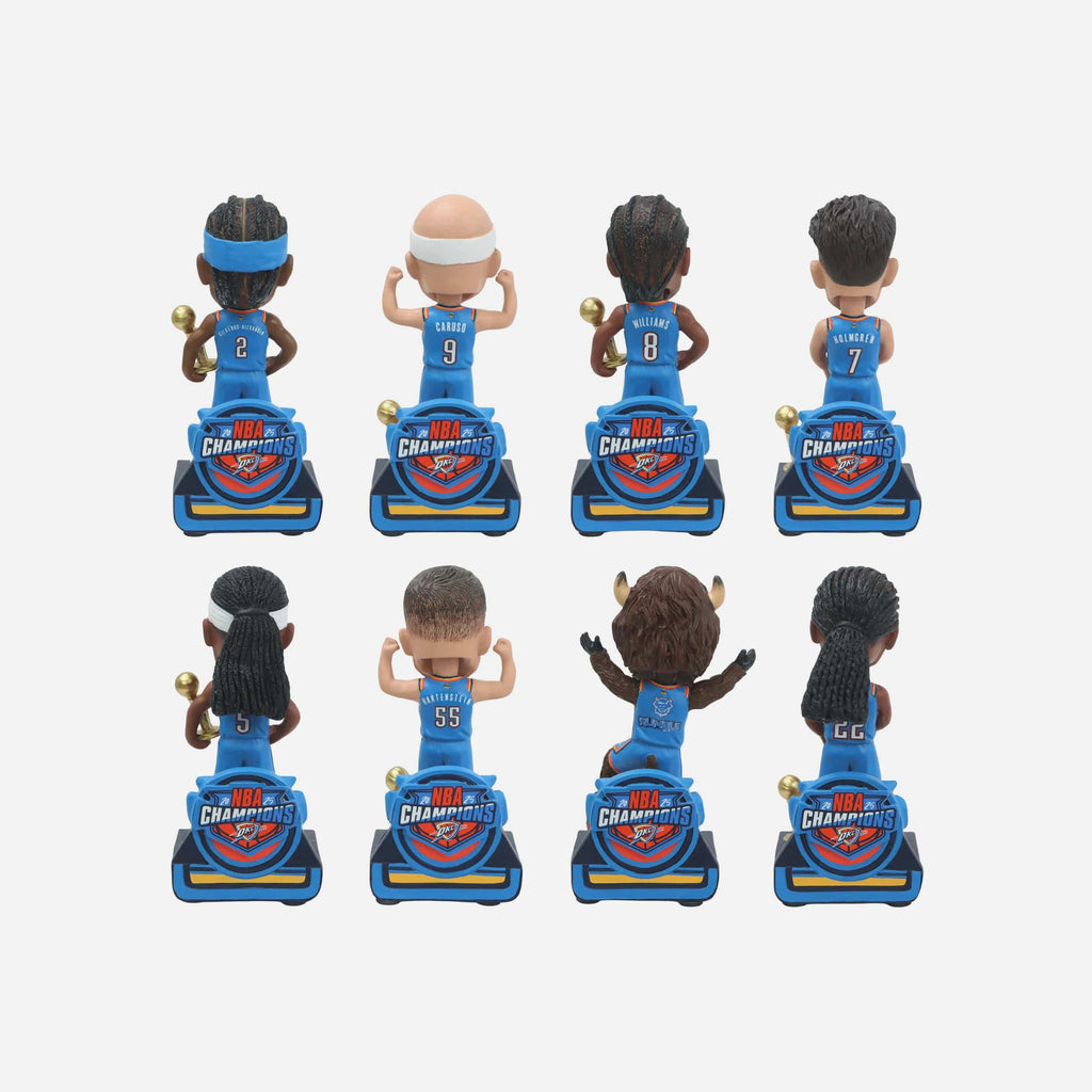 Oklahoma City Thunder 2025 NBA Champions Mini Bobblehead Boxed Set