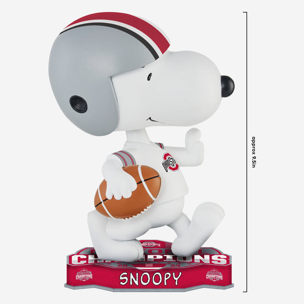 FOCO Ohio State Buckeyes 2024 Football National Champions Snoopy Bobblehead 3