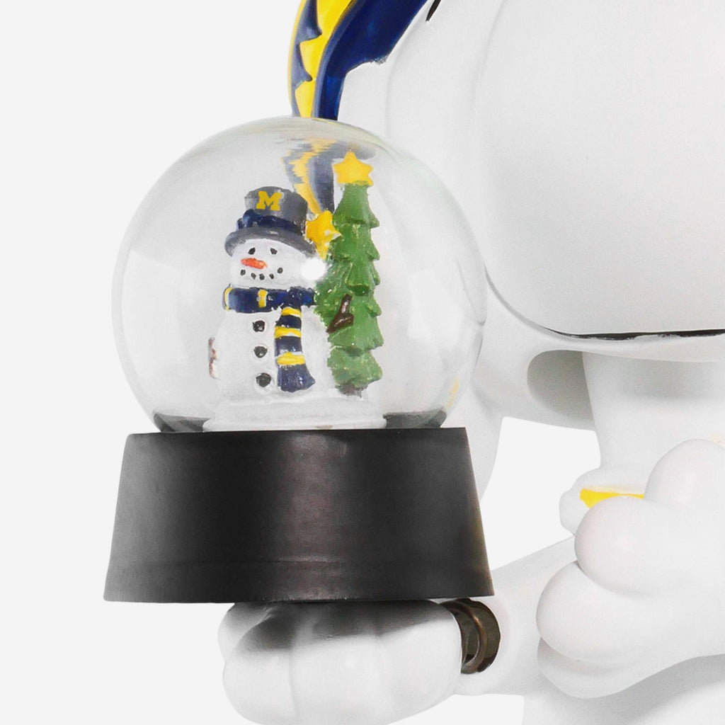 FOCO Michigan Wolverines Snoopy Peanuts Schneekugel Wackelkopf 3