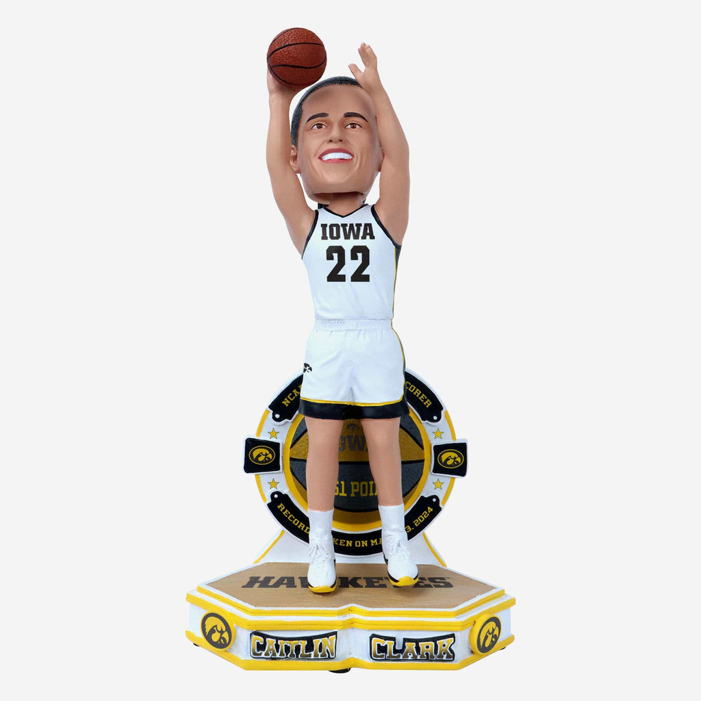Caitlin Clark Iowa Hawkeyes All-Time Leading Scorer in History College Stats Bobblehead