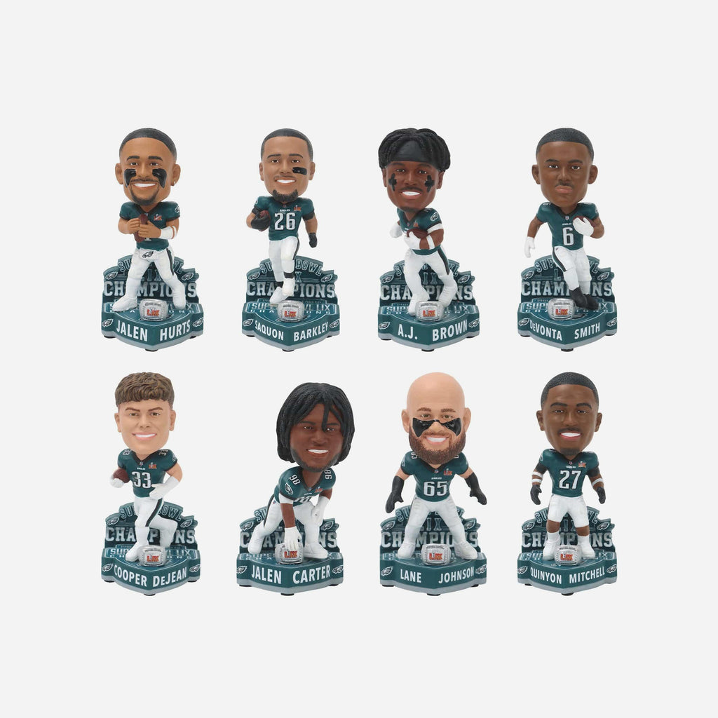 Philadelphia Eagles Super Bowl LIX Champions Mini Bobblehead Boxed Set FOCO