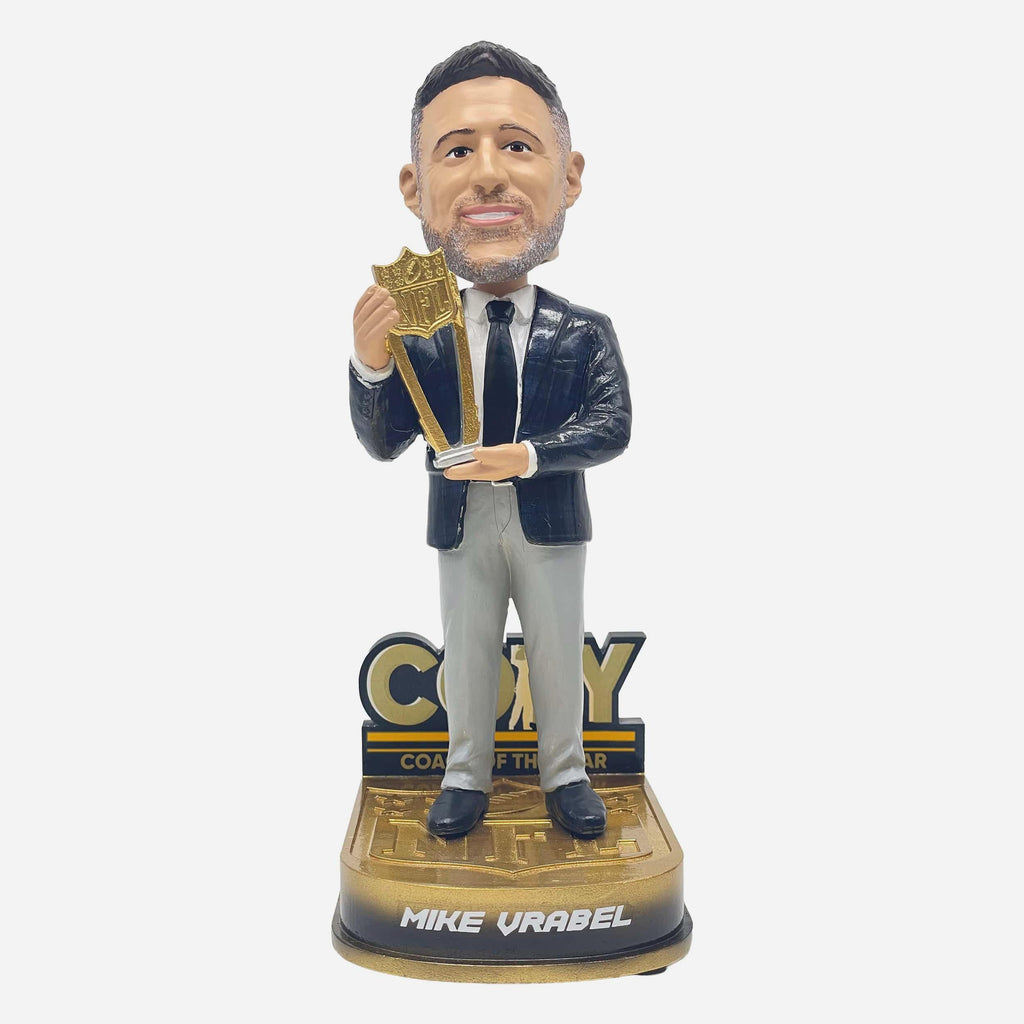 FOCO Mike Vrabel New England Patriots 2025 NFL Entraîneur de l'Année Bobblehead 2