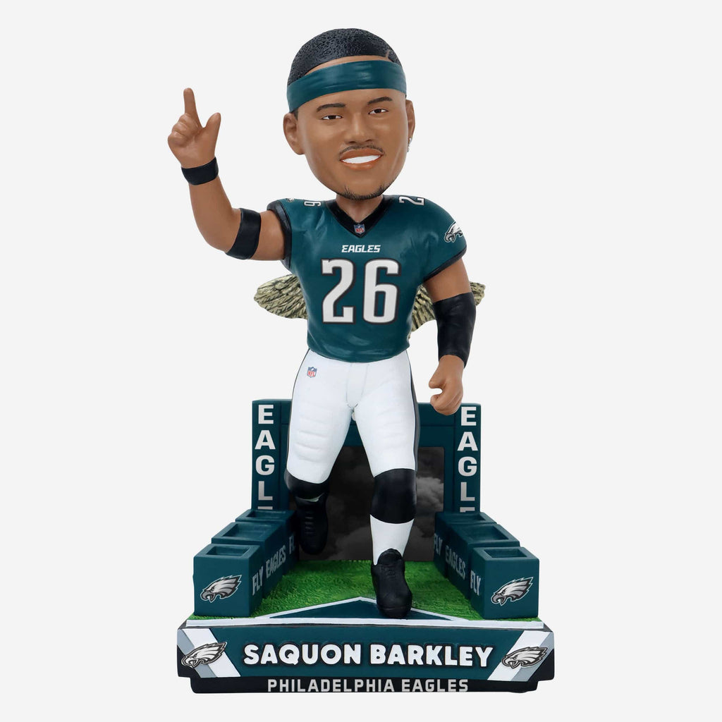 Addobbi Natale 2024 Ornamento Natalizio Personalizzato Philadelphia Eagles Con Saquon Barkley - Reverse Hurdle, Pezzo Unico! Decorazione Handmade NFL - Foto 4