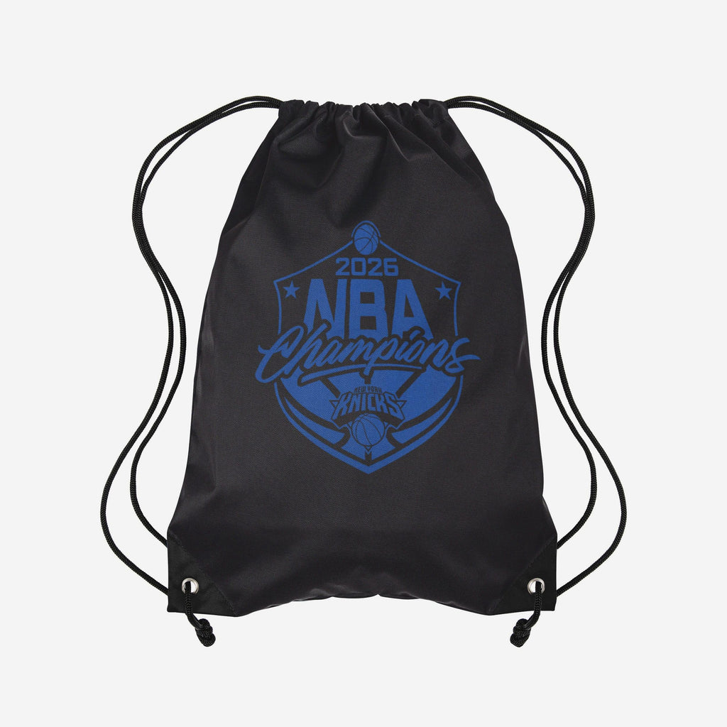 New York Knicks 2026 NBA Champions Team Logo Drawstring Backpack FOCO