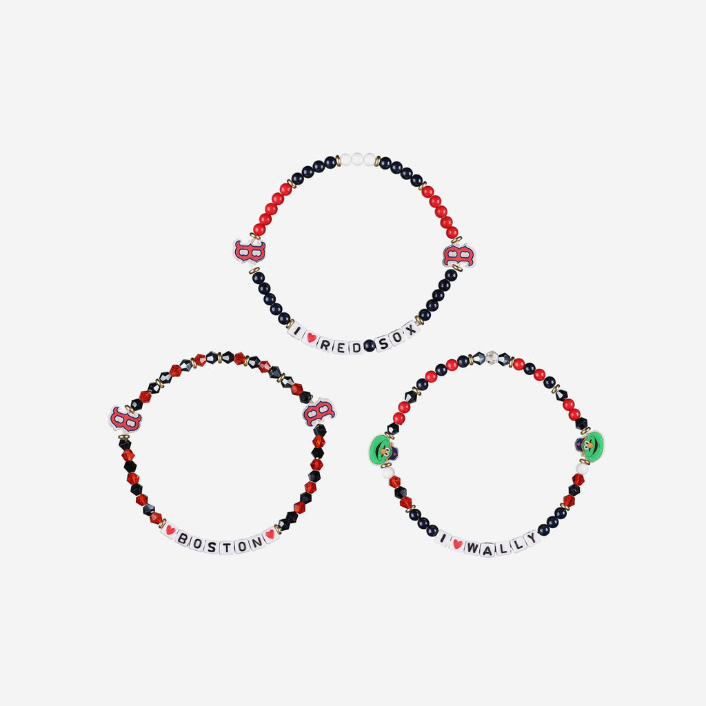 FOCO Boston Red Sox 3 Pack Friendship Bracelet Women 4