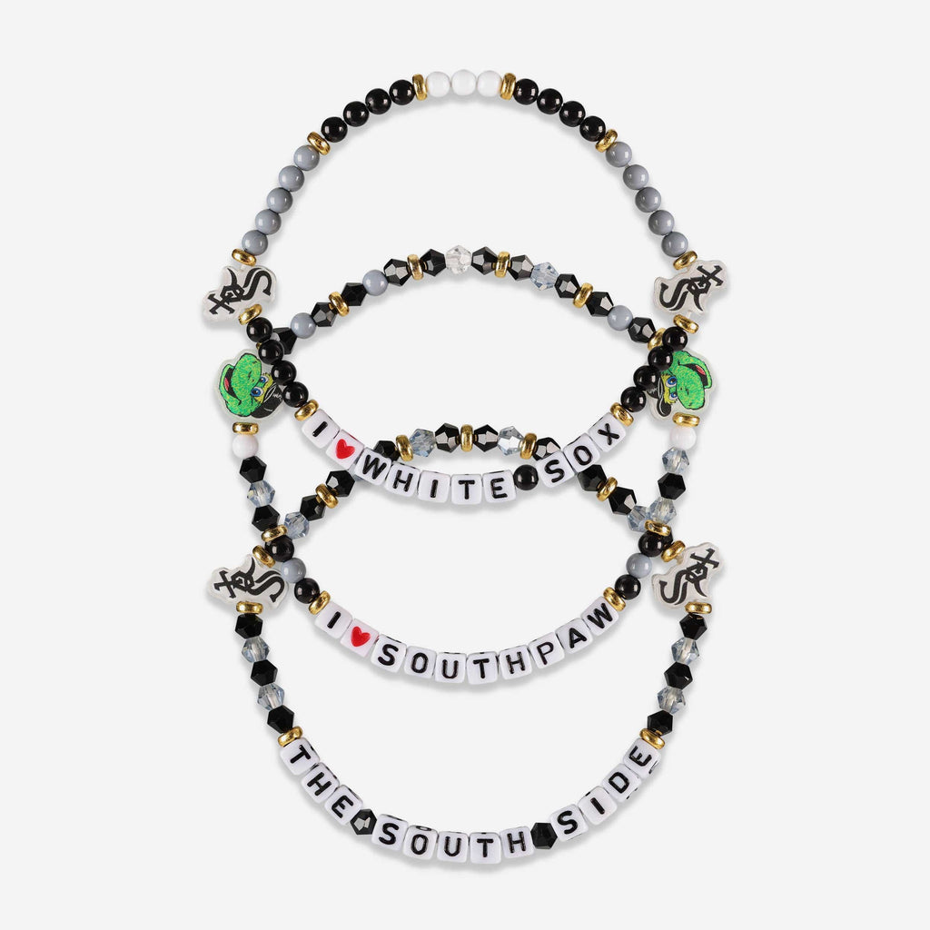 FOCO Chicago White Sox 3 Pack Friendship Bracelet Women 2
