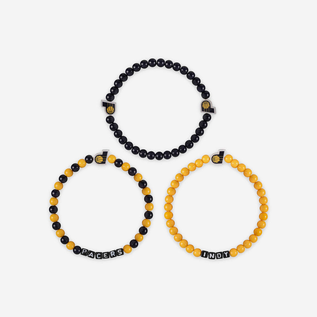 FOCO NBA Indiana Pacers Beaded Bracelet Set 3 Pack 4