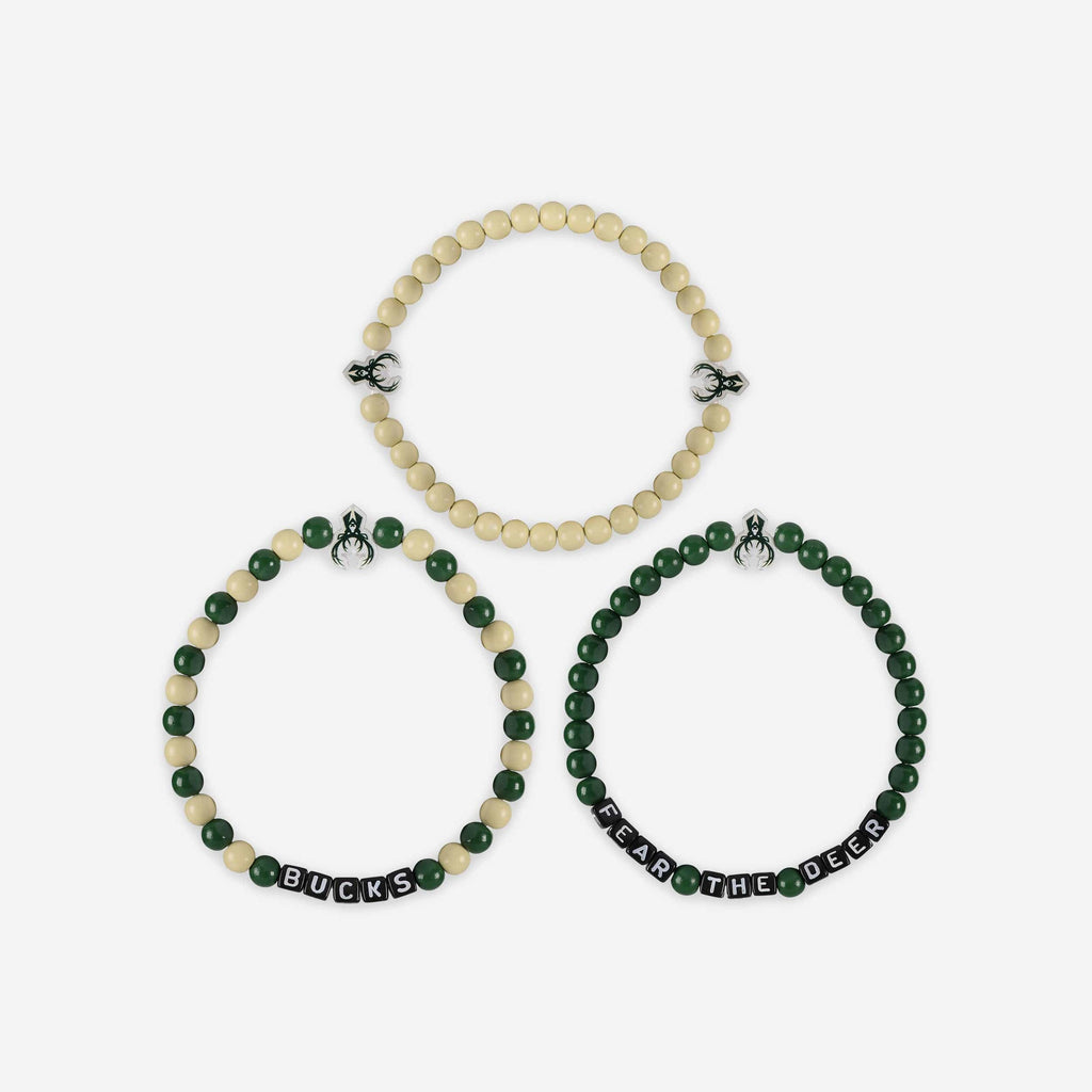 FOCO Milwaukee Bucks 3 Pack Beaded Bracelet Men 4