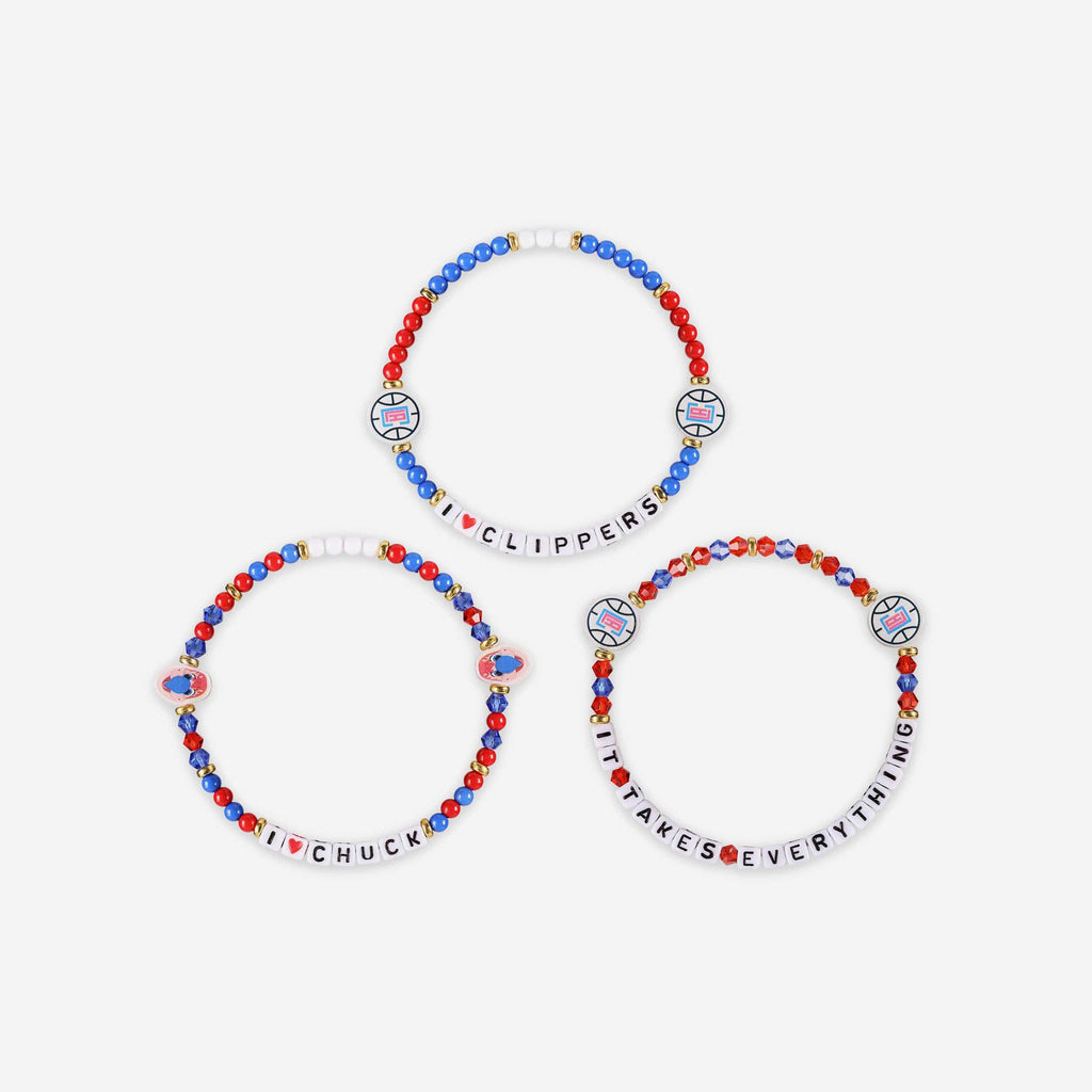 FOCO Los Angeles Clippers 3 Pack Friendship Bracelet Women 4