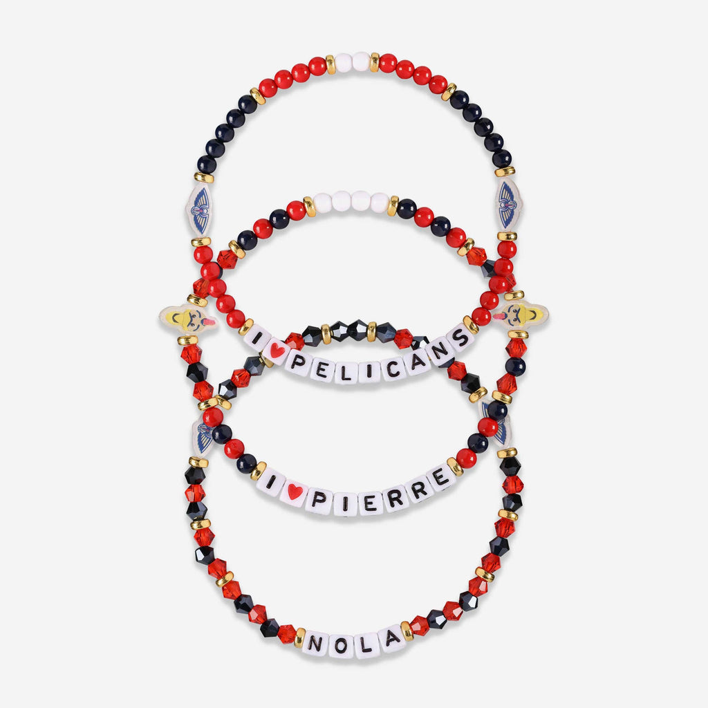FOCO New Orleans Pelicans 3 Pack Friendship Bracelet Women 2