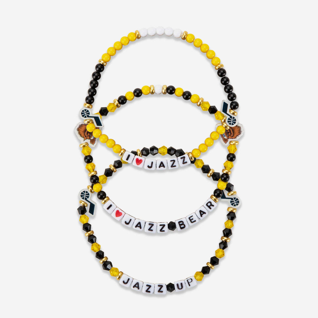 FOCO Utah Jazz 3 Pack Friendship Bracelet Women 2