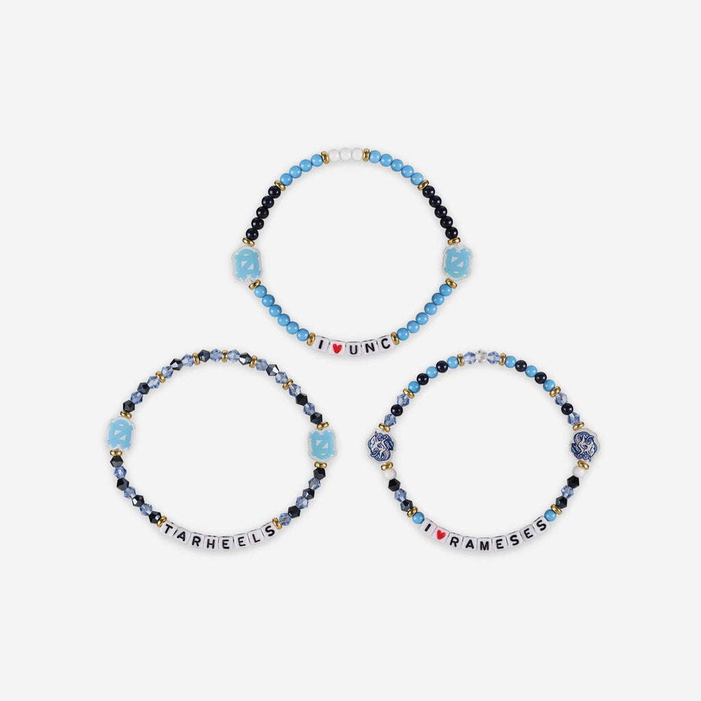 North Carolina Tar Heels 3 Pack Friendship Bracelet FOCO