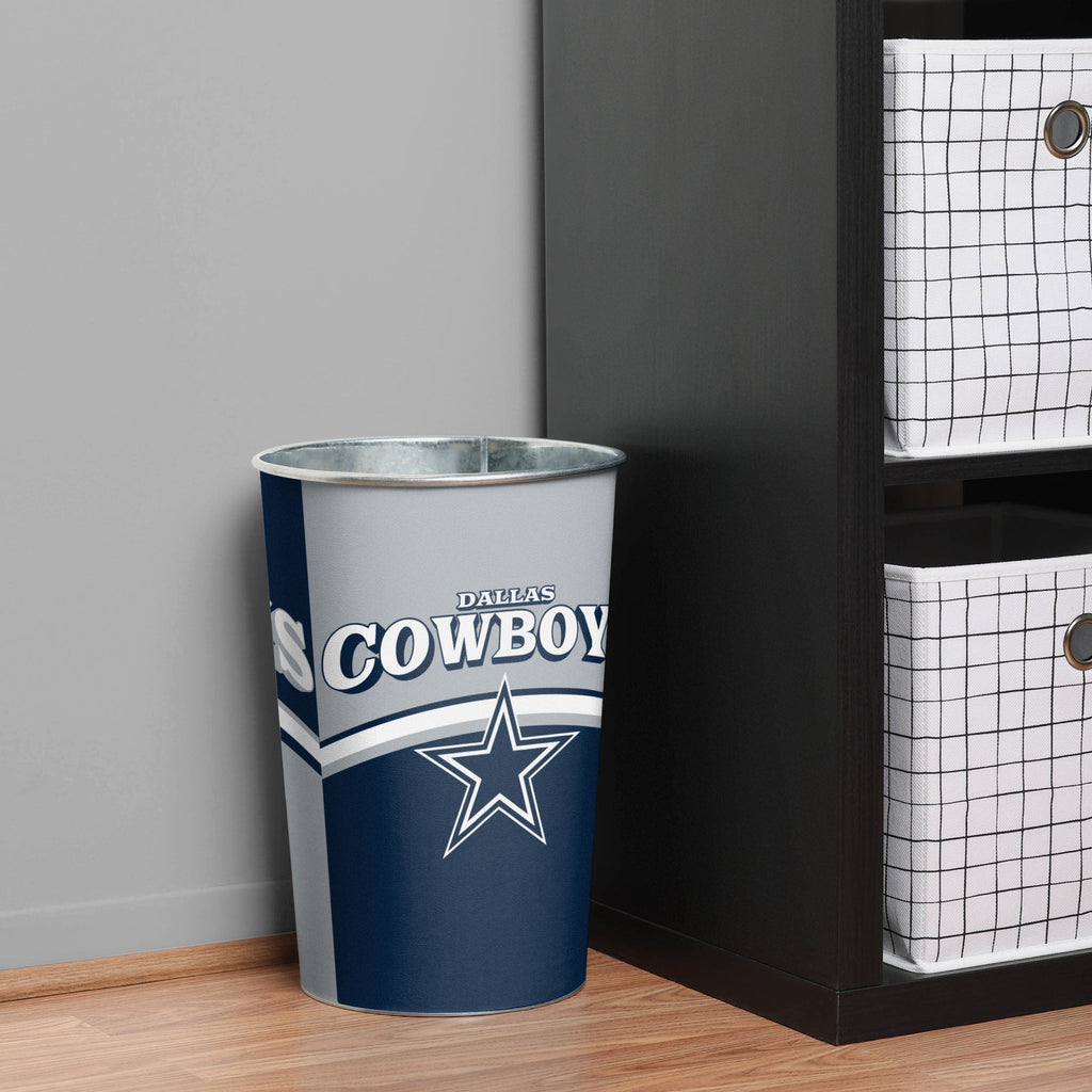 Dallas Cowboys Team Stripe Trash Can FOCO