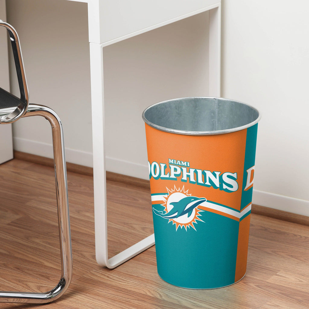 Miami Dolphins Team Stripe Trash Can FOCO
