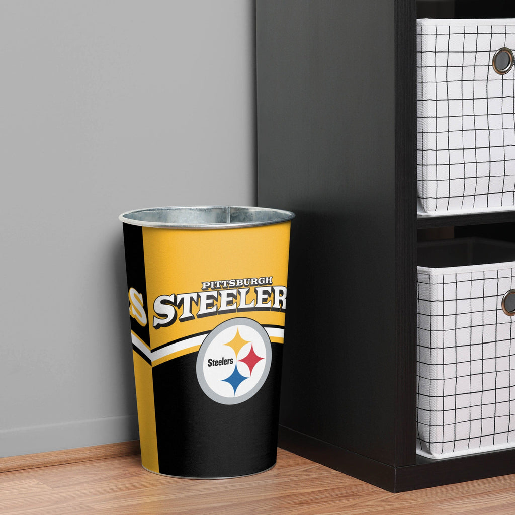 Pittsburgh Steelers Team Stripe Trash Can FOCO