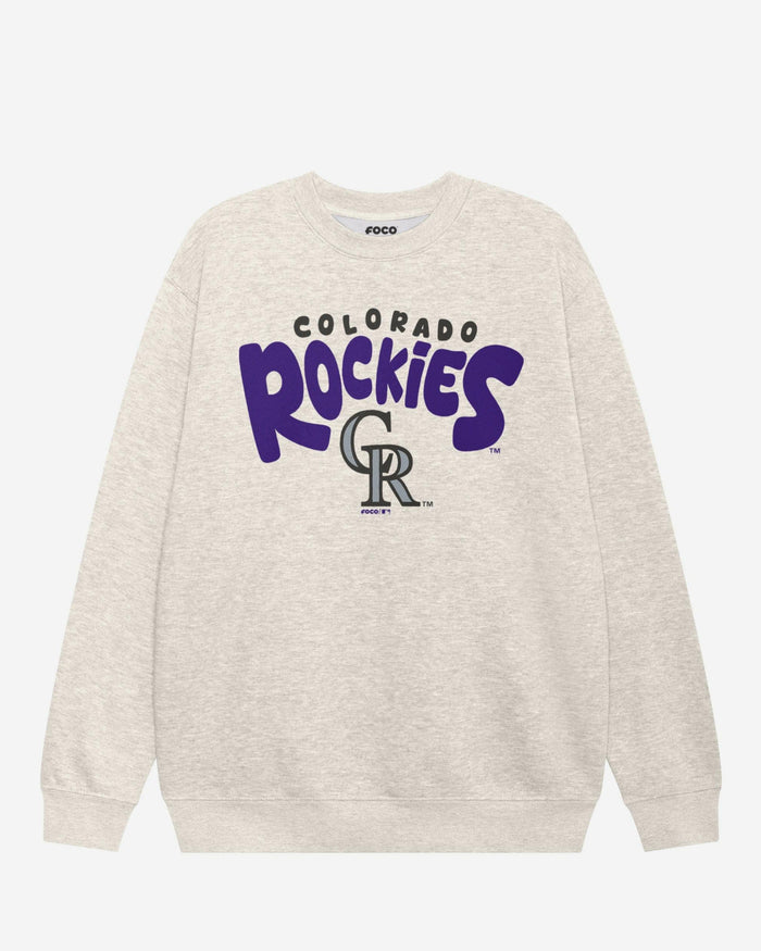 Colorado Rockies Bubble Crew Neck Sweatshirt FOCO S - FOCO.com