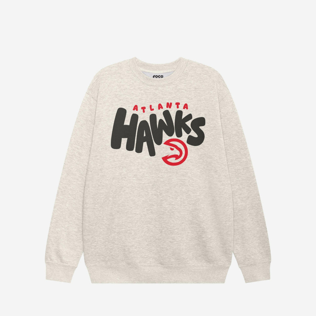 FOCO Atlanta Hawks Bubble Crew Neck Sweatshirt Unisex Large 2