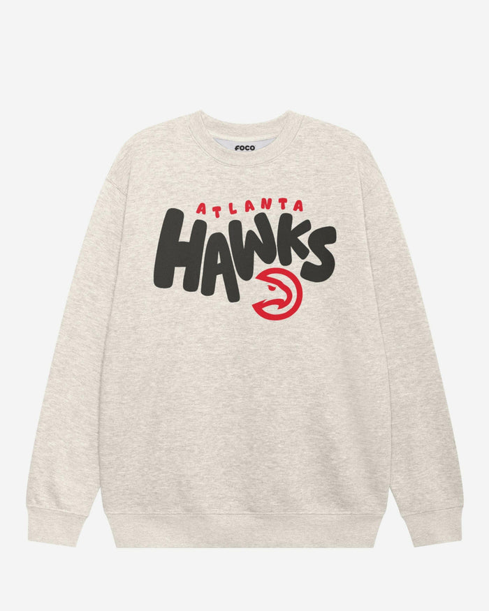 Atlanta Hawks Bubble Crew Neck Sweatshirt FOCO S - FOCO.com