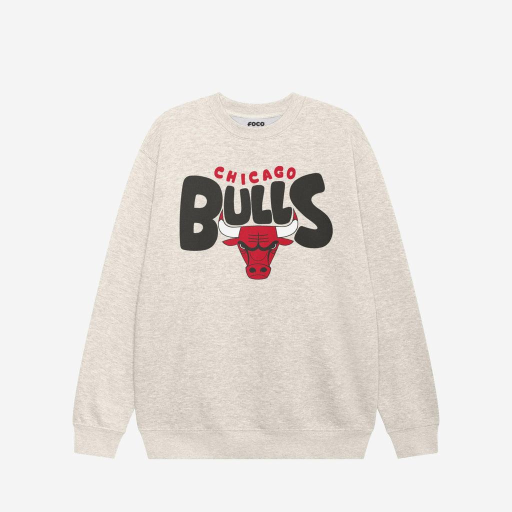 FOCO Chicago Bulls Bubble Crew Neck Sweatshirt Red Size L Unisex 2