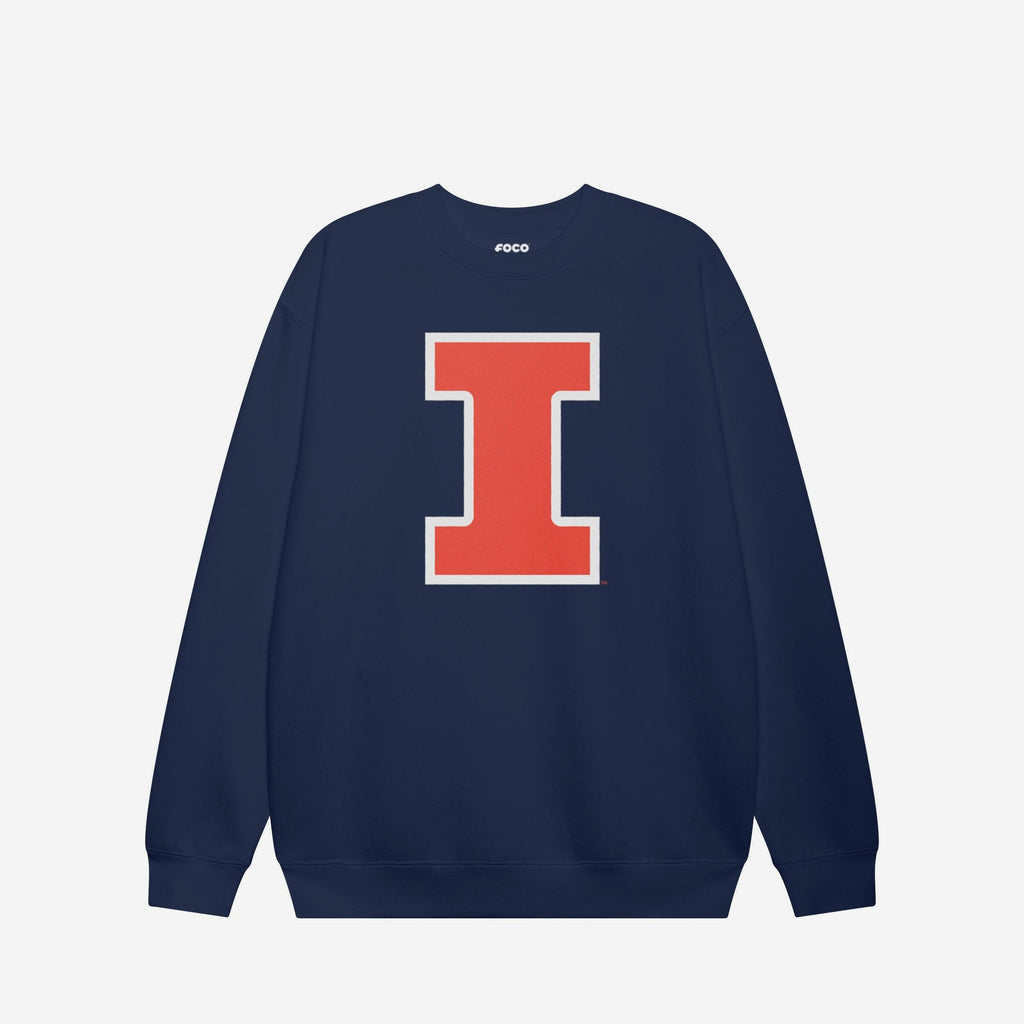 FOCO Illinois Fighting Illini Crew Neck Sweatshirt Navy/XL 4