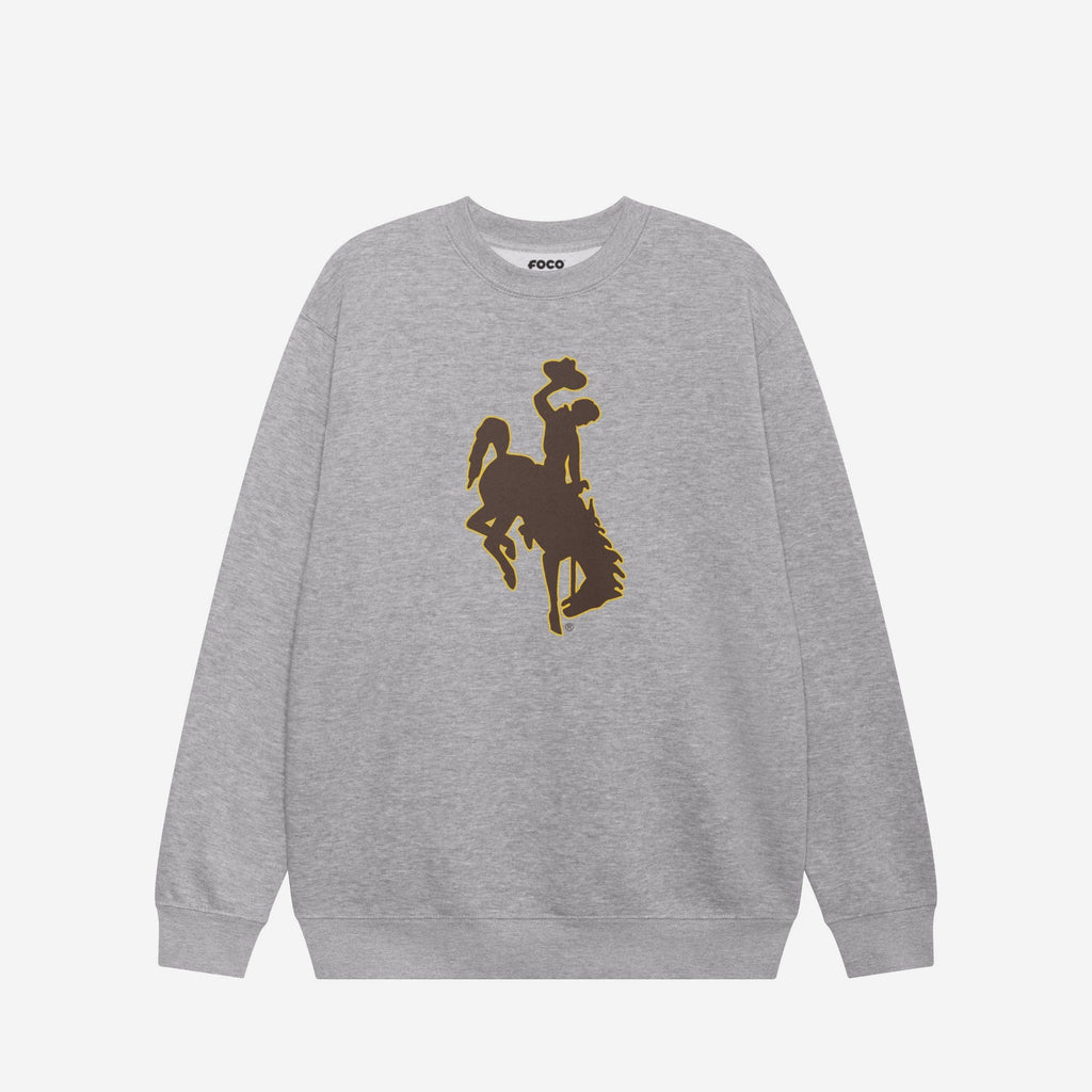 FOCO Wyoming Cowboys Primary Logo Crew Neck Sweatshirt Black 2XL 2