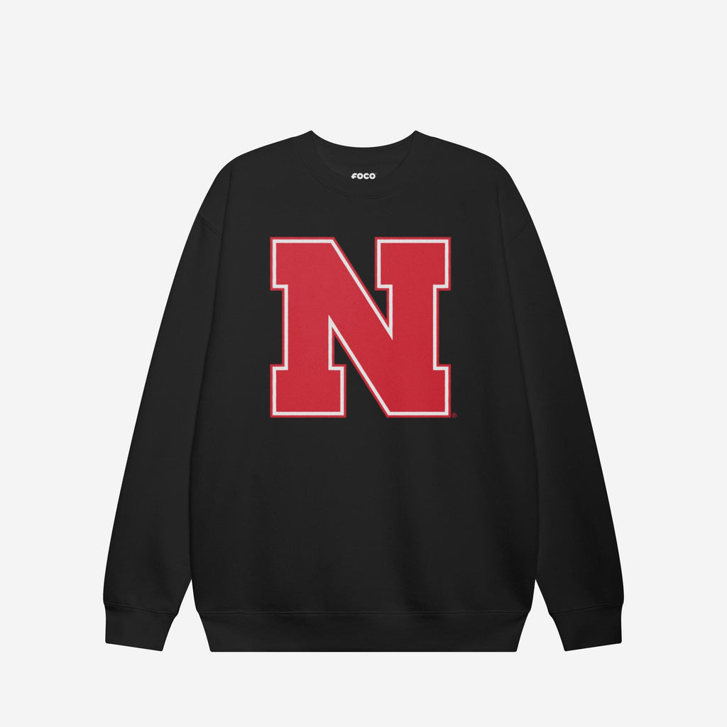 FOCO Nebraska Cornhuskers Primary Logo Crew Neck Sweatshirt - Athletic Heather / 3XL - Herren 4