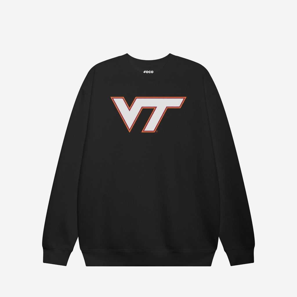FOCO Virginia Tech Hokies Primary Logo Crew Neck Sweatshirt Athletic Heather S 4
