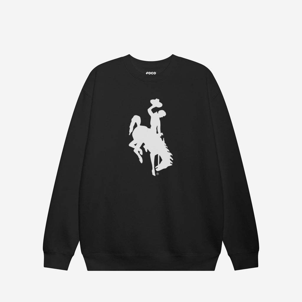 FOCO Wyoming Cowboys Primary Logo Crew Neck Sweatshirt Black 2XL 4