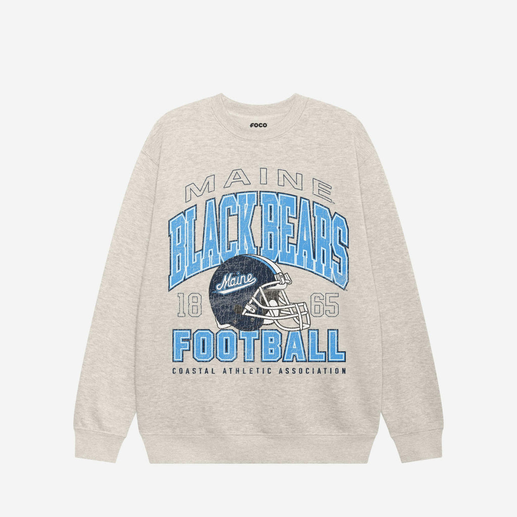 FOCO Maine Black Bears Varsity Crew Neck Sweatshirt Black M 2