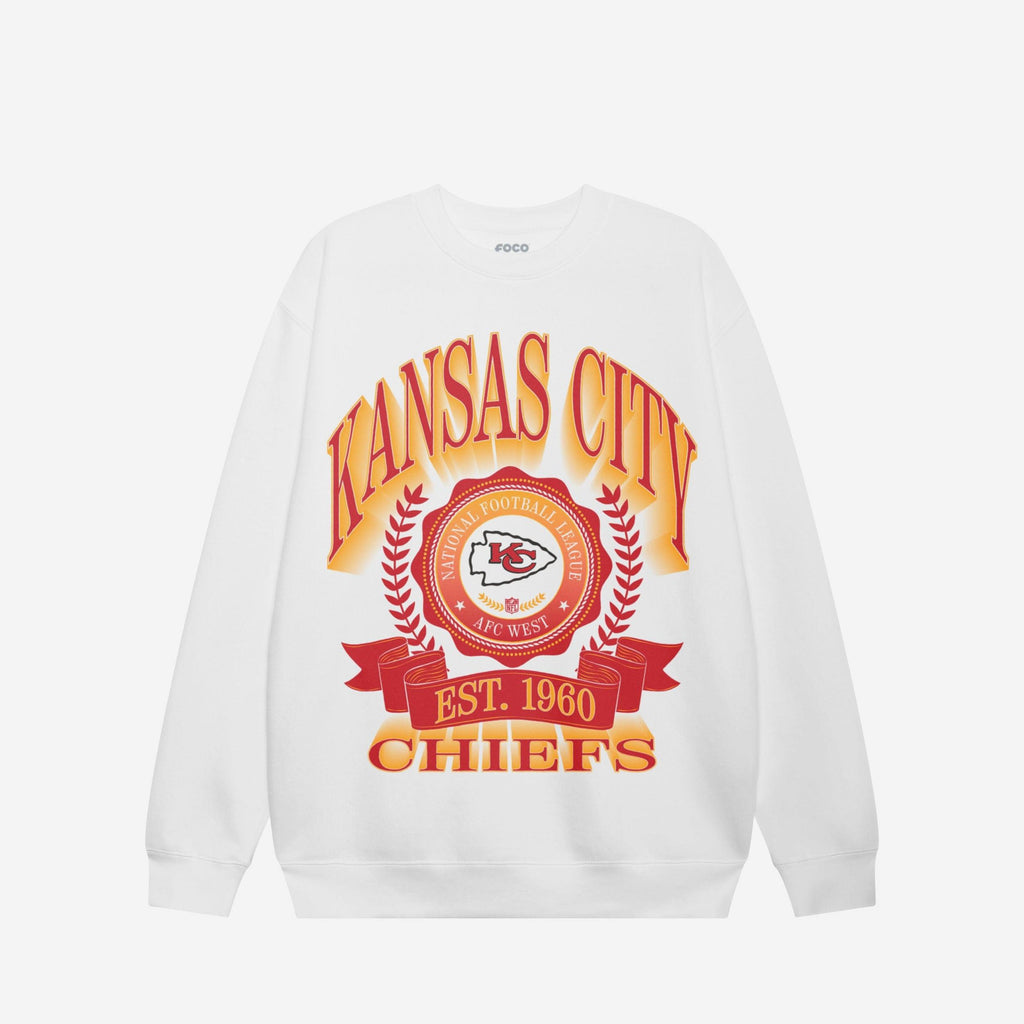 FOCO Kansas City Chiefs Crew Neck Sweatshirt White M 4