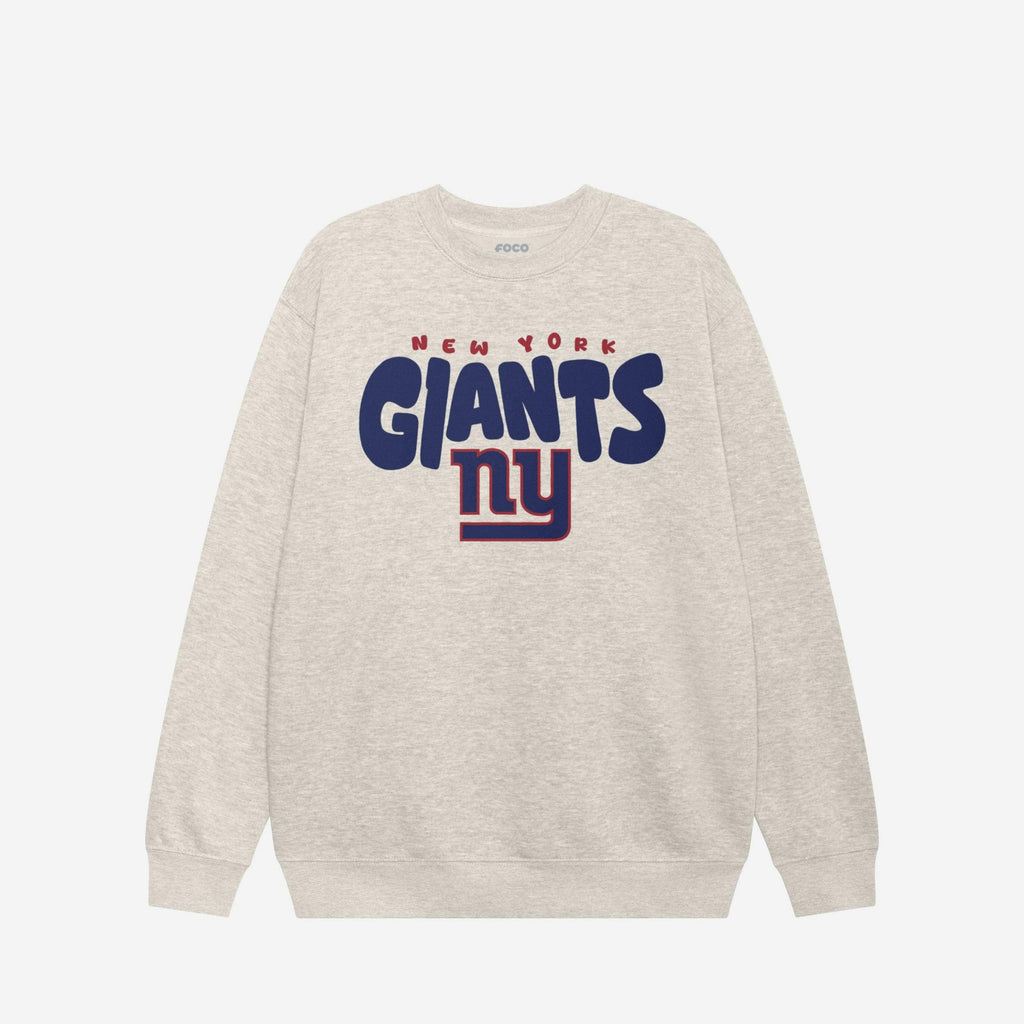 FOCO New York Giants Bubble Crew Neck Sweatshirt Blue 2XL 2