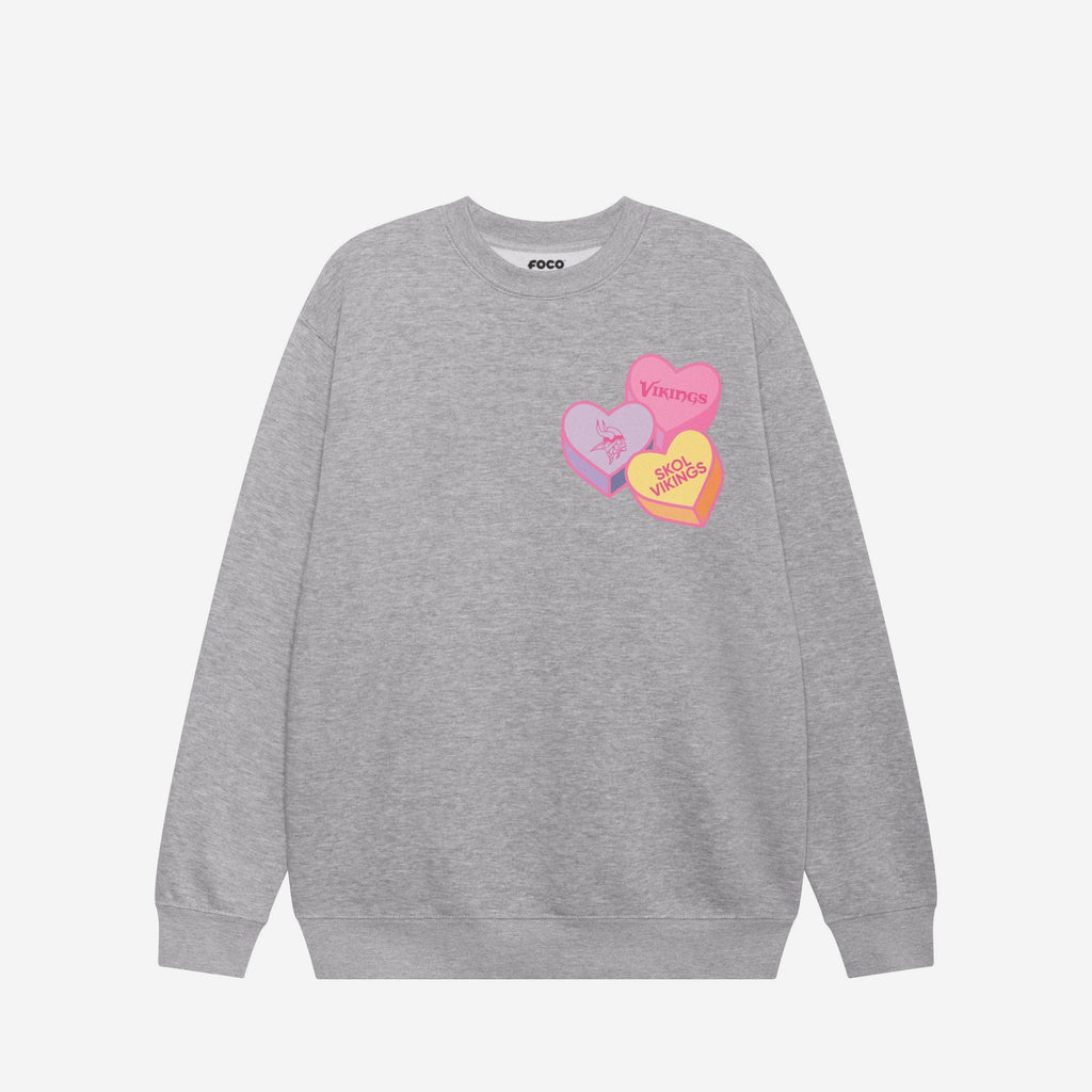 FOCO Minnesota Vikings Candy Heart Sweat-shirt Col Rond 4