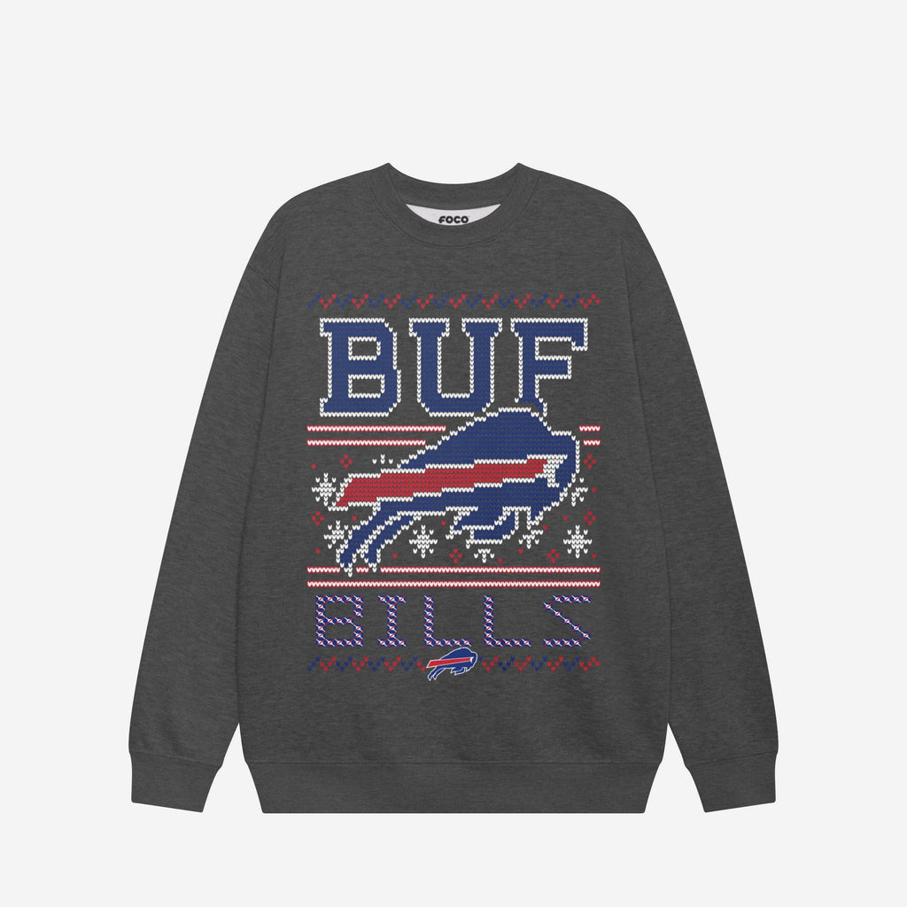 FOCO Buffalo Bills Holiday Crew Neck Sweatshirt Green L Unisex 2