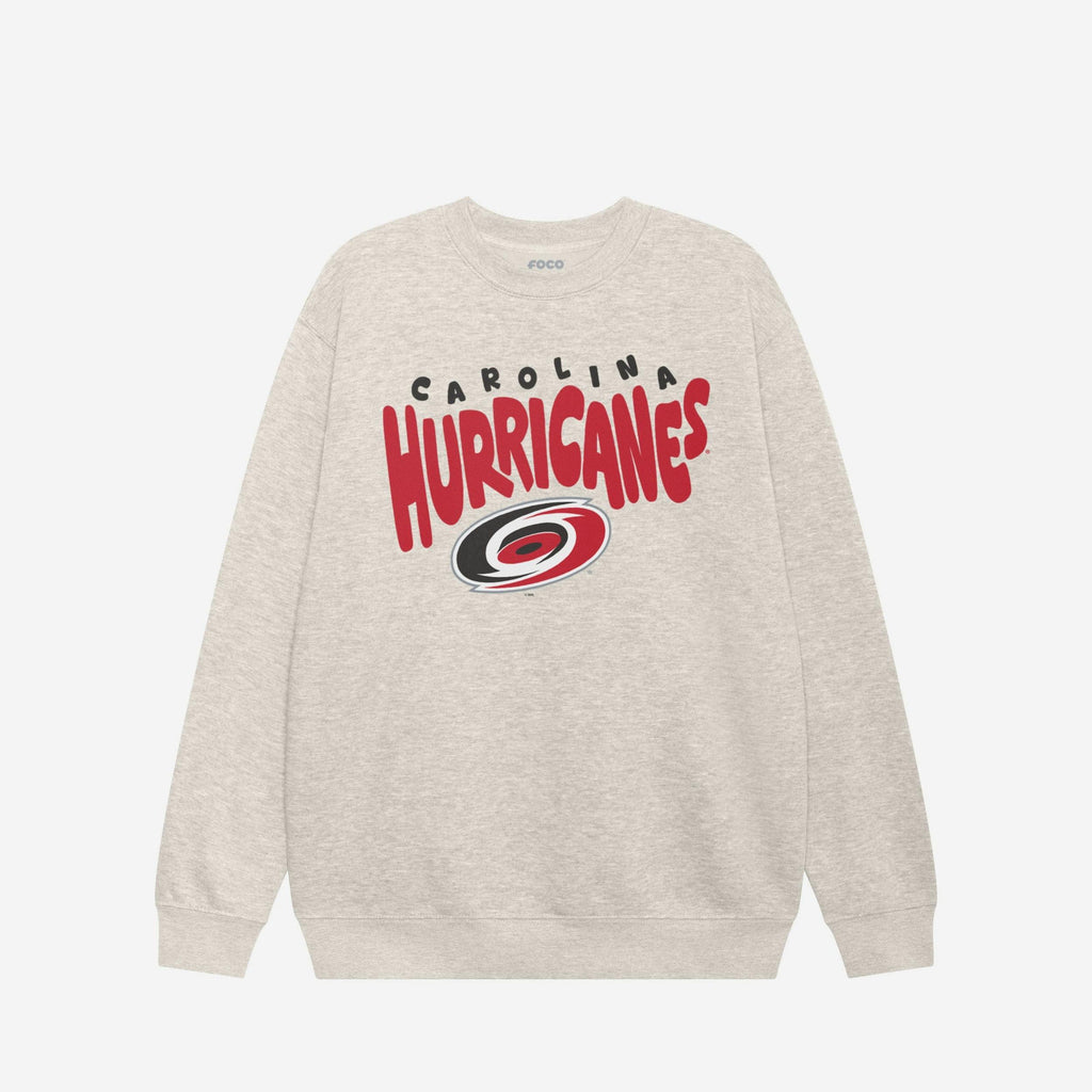 FOCO Carolina Hurricanes Bubble Crew Neck Sweatshirt Red S Men 2