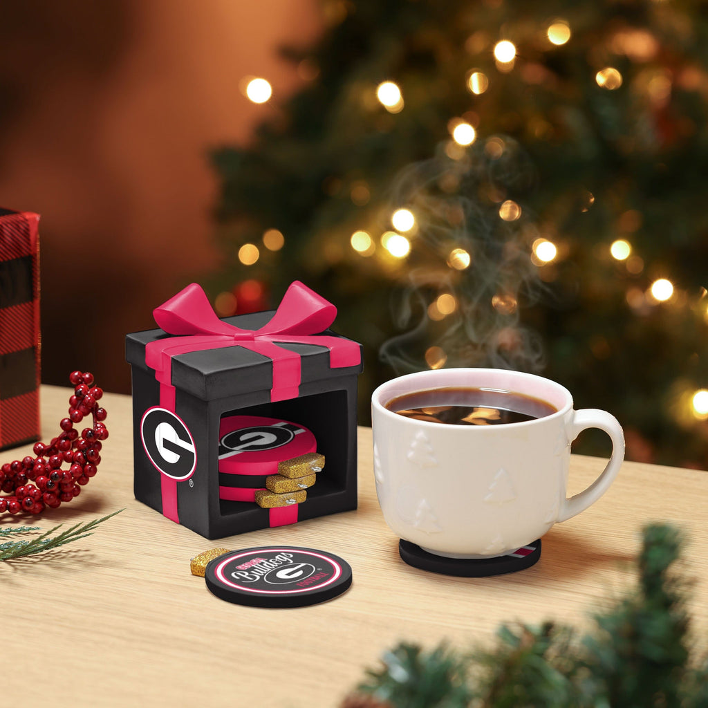 FOCO Georgia Bulldogs Holiday Coaster Set 3