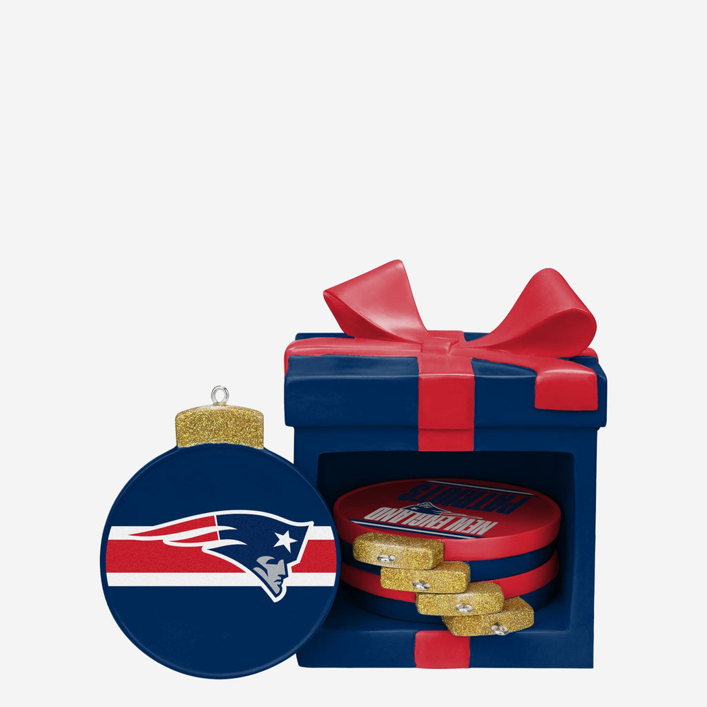 FOCO New England Patriots Holiday Coaster Set 2