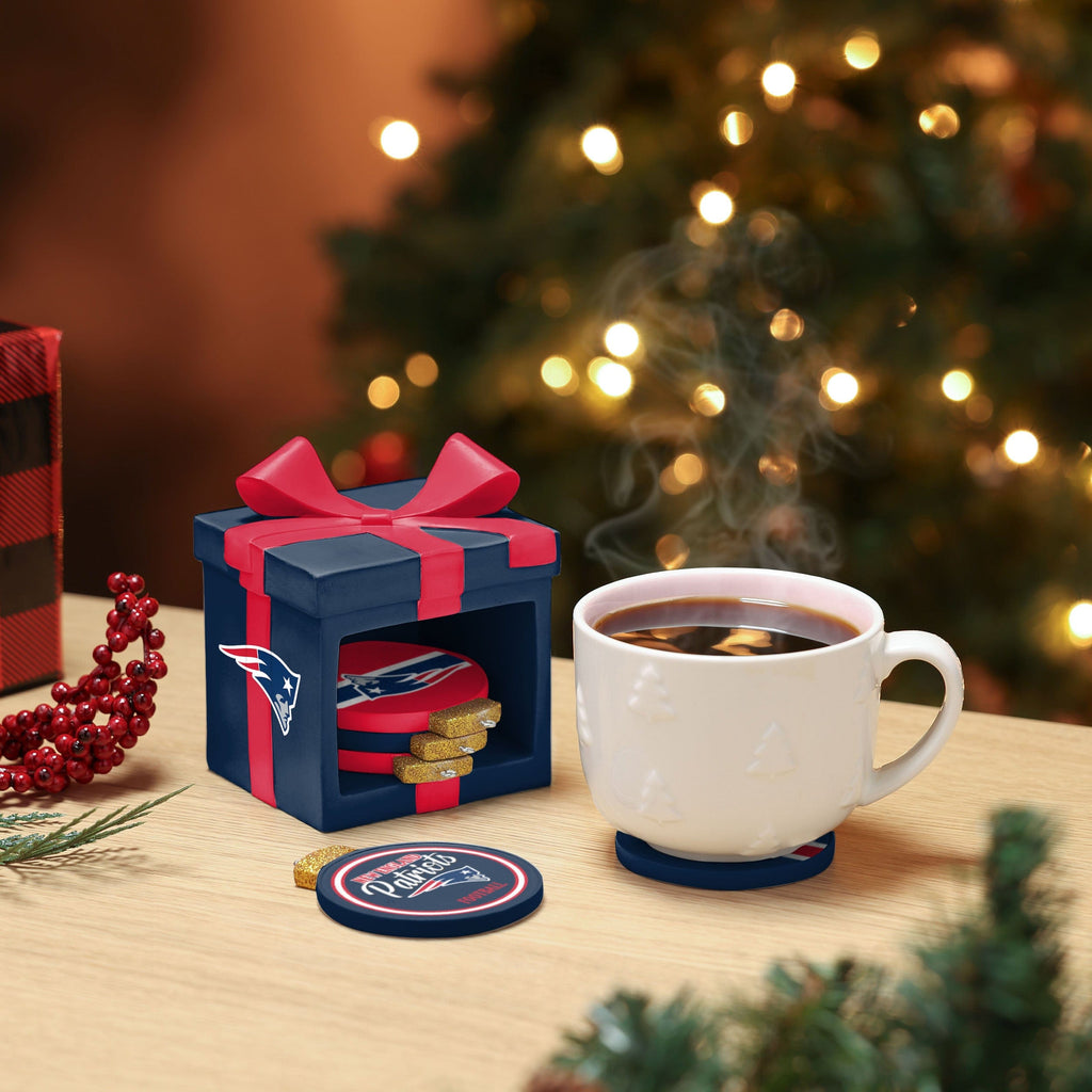 FOCO New England Patriots Holiday Coaster Set 3