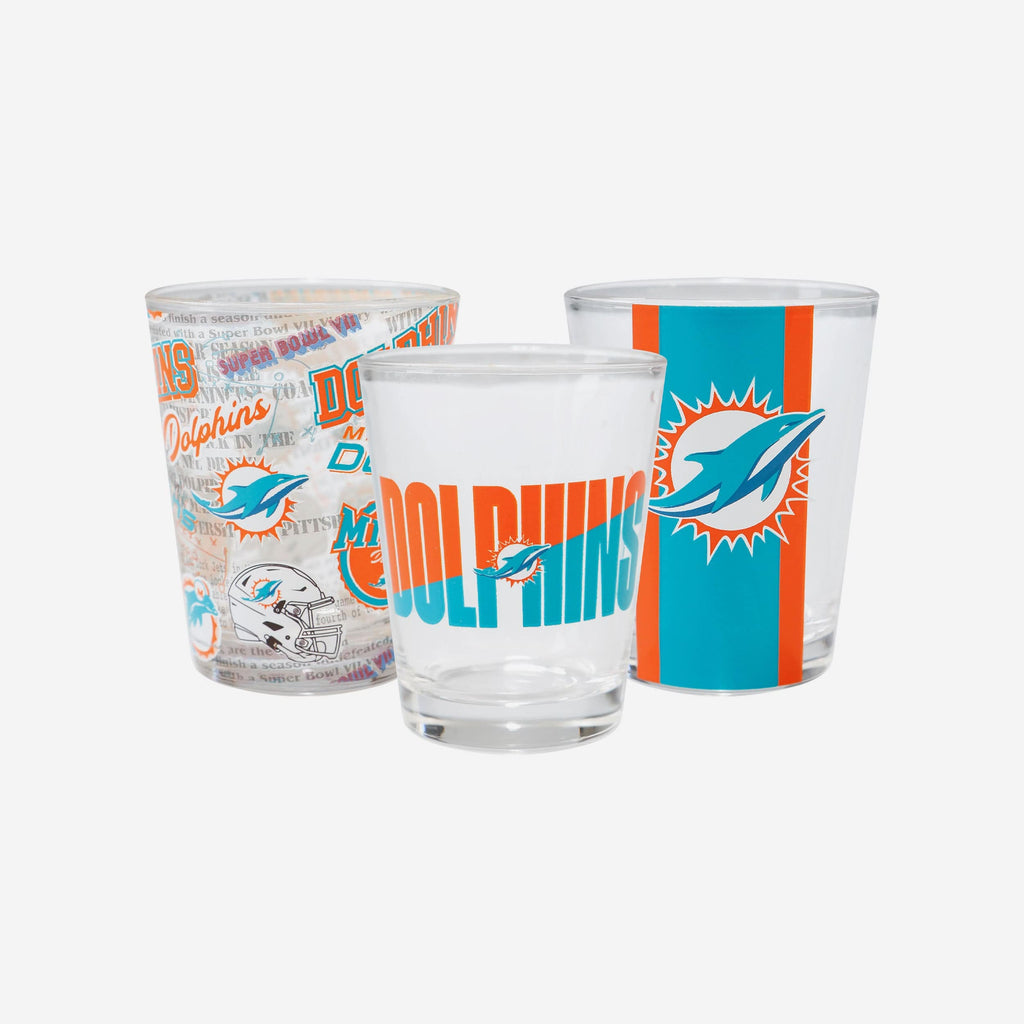 Miami Dolphins 3 Pack Shot Glass FOCO