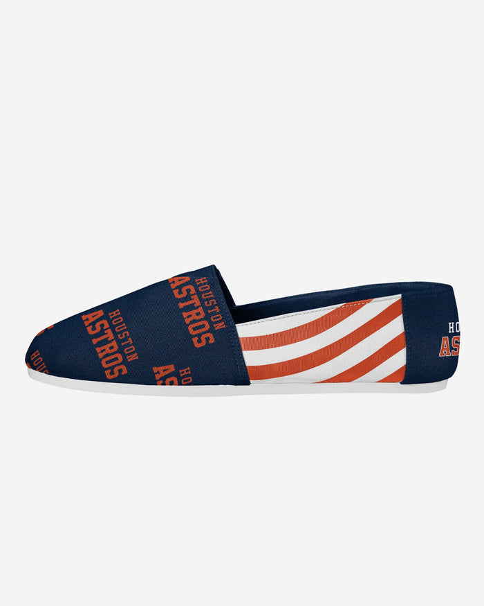Houston Astros Womens Stripe Canvas Shoe FOCO 6 - FOCO.com