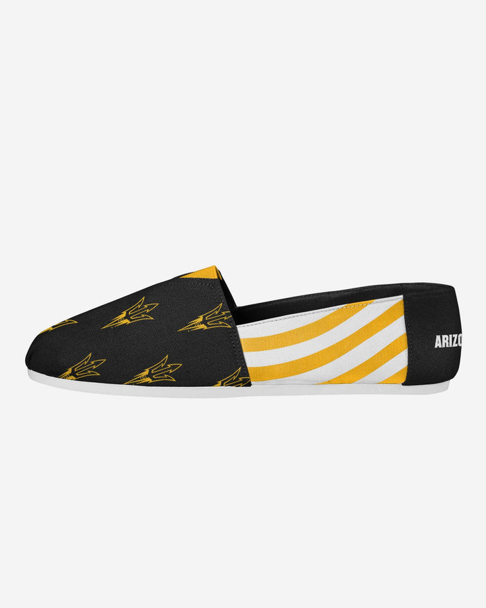 Arizona State Sun Devils Womens Stripe Canvas Shoe FOCO 6 - FOCO.com