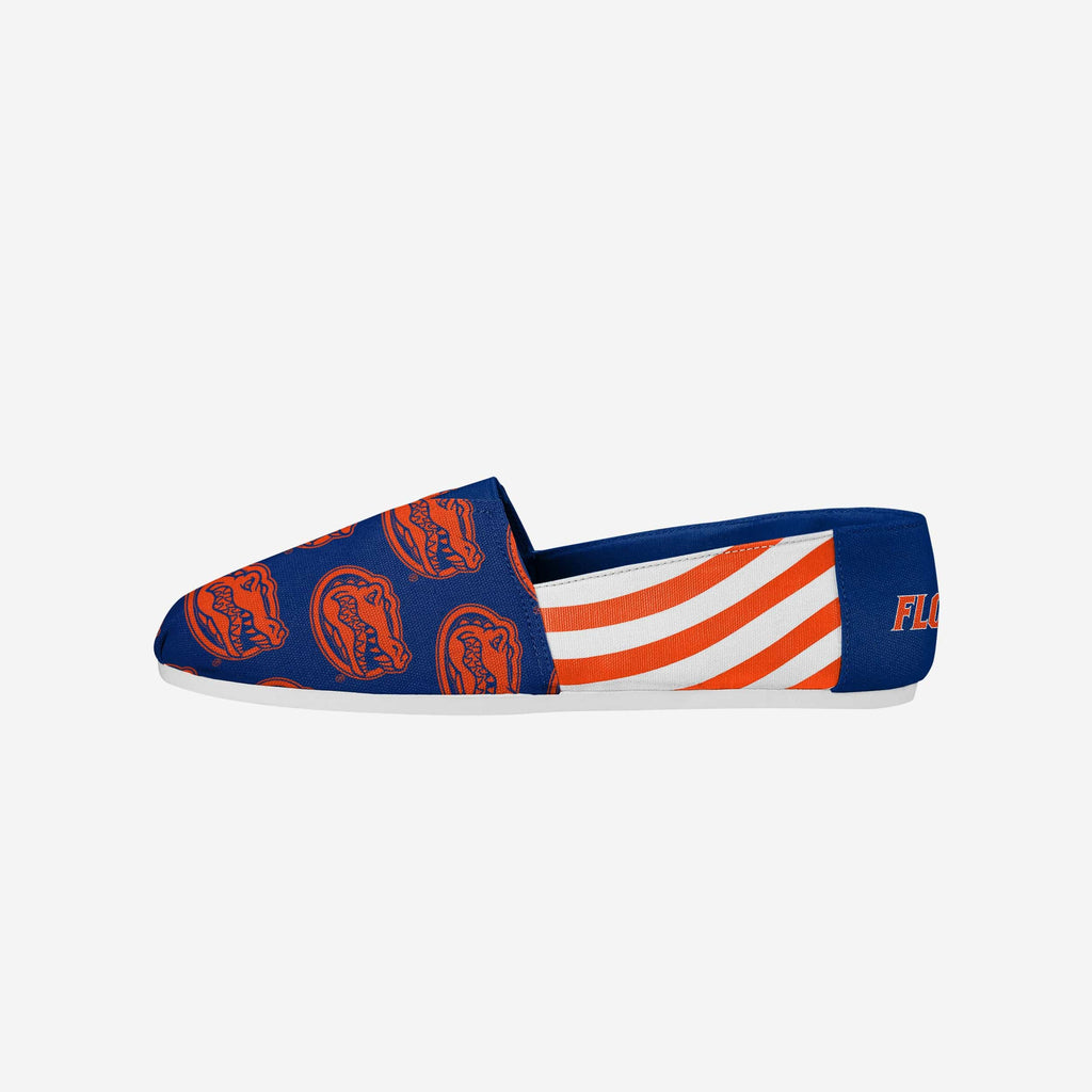 FOCO Florida Gators Stripe Canvas Shoe Blue/White M Women 2
